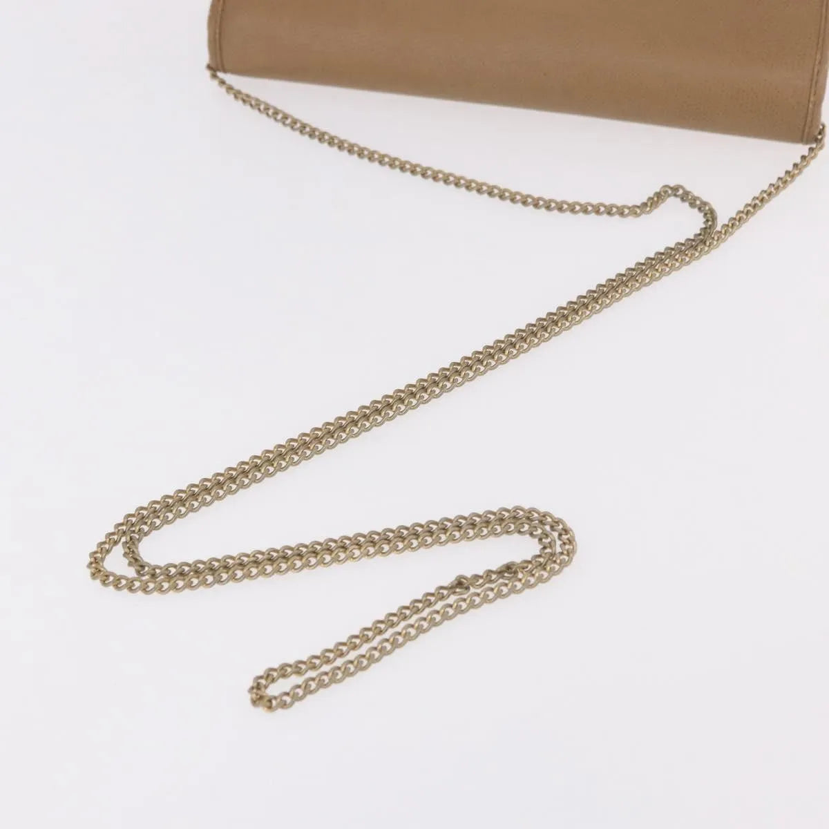Christian Dior Vintage Cd Chain Flap Leather Camel Leather Shoulder Bag Bag (Pre-Owned)