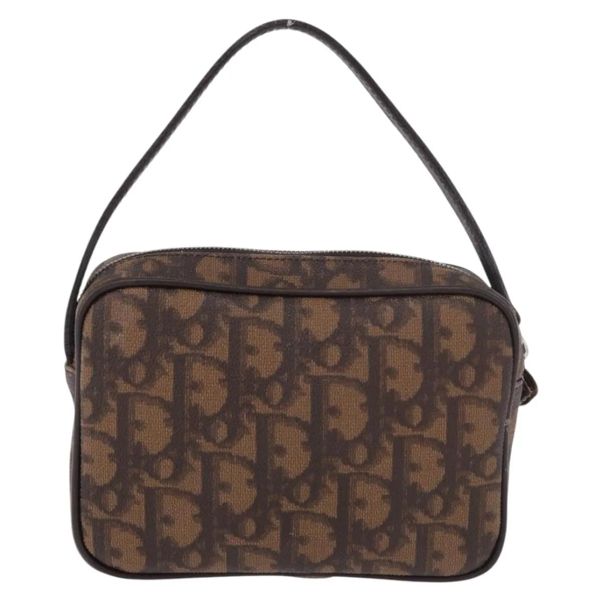 Christian Dior Vintage Trotter Diorissimo Canvas Brown Canvas Clutche & Pouche Bag (Pre-Owned)