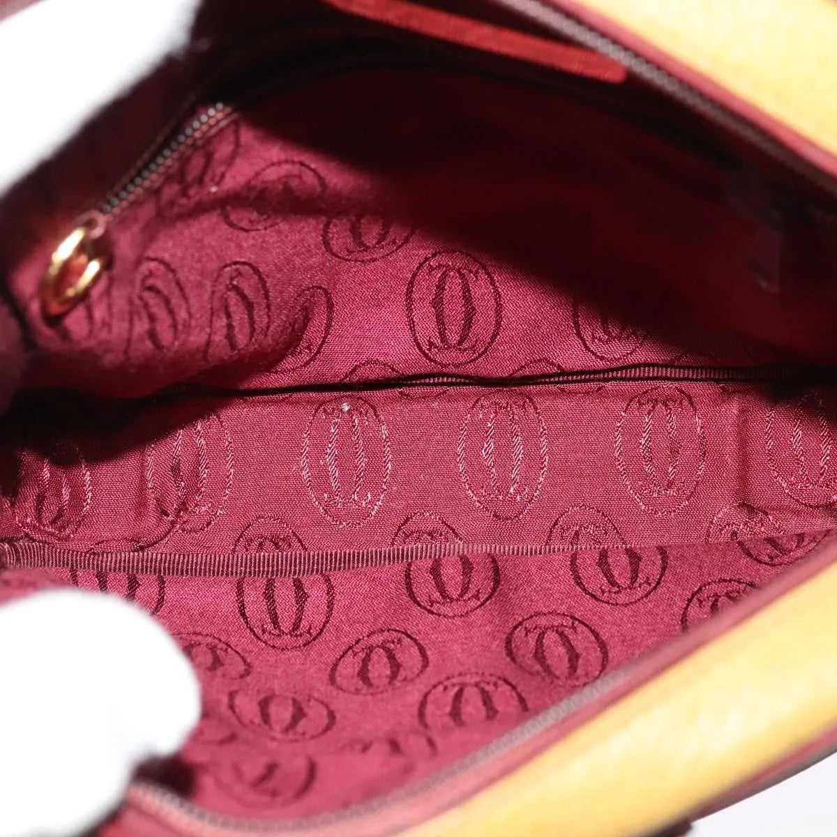 Cartier Tasseled Must De Cartier Leather Beige Leather Shoulder Bag Bag (Pre-Owned)