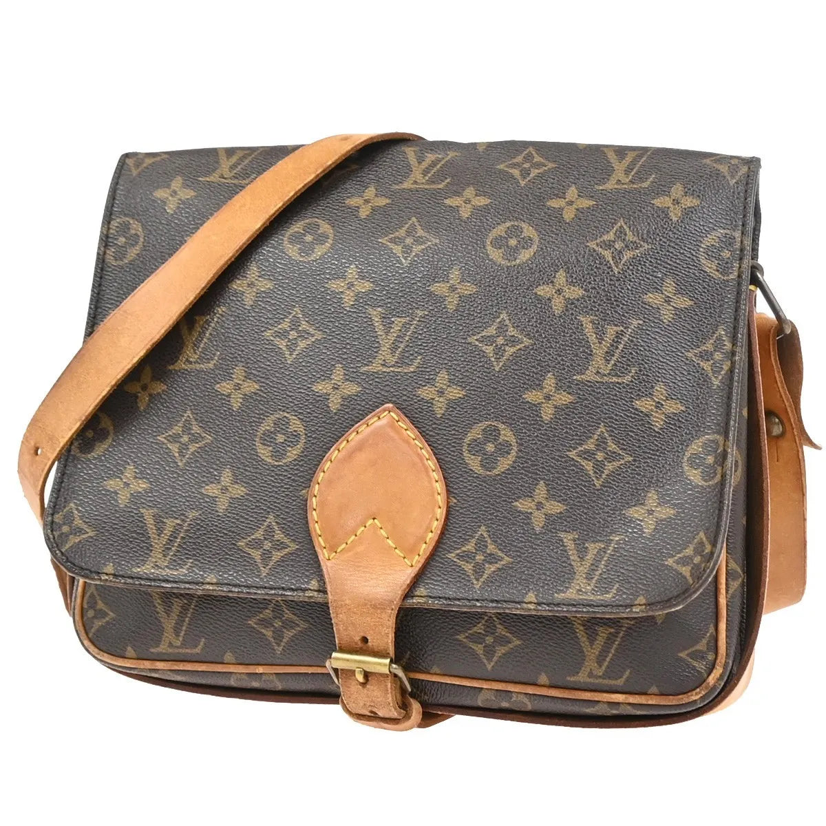 Louis Vuitton Cartouchiere Monogram Brown Canvas Shoulder Bag Bag (Pre-Owned)