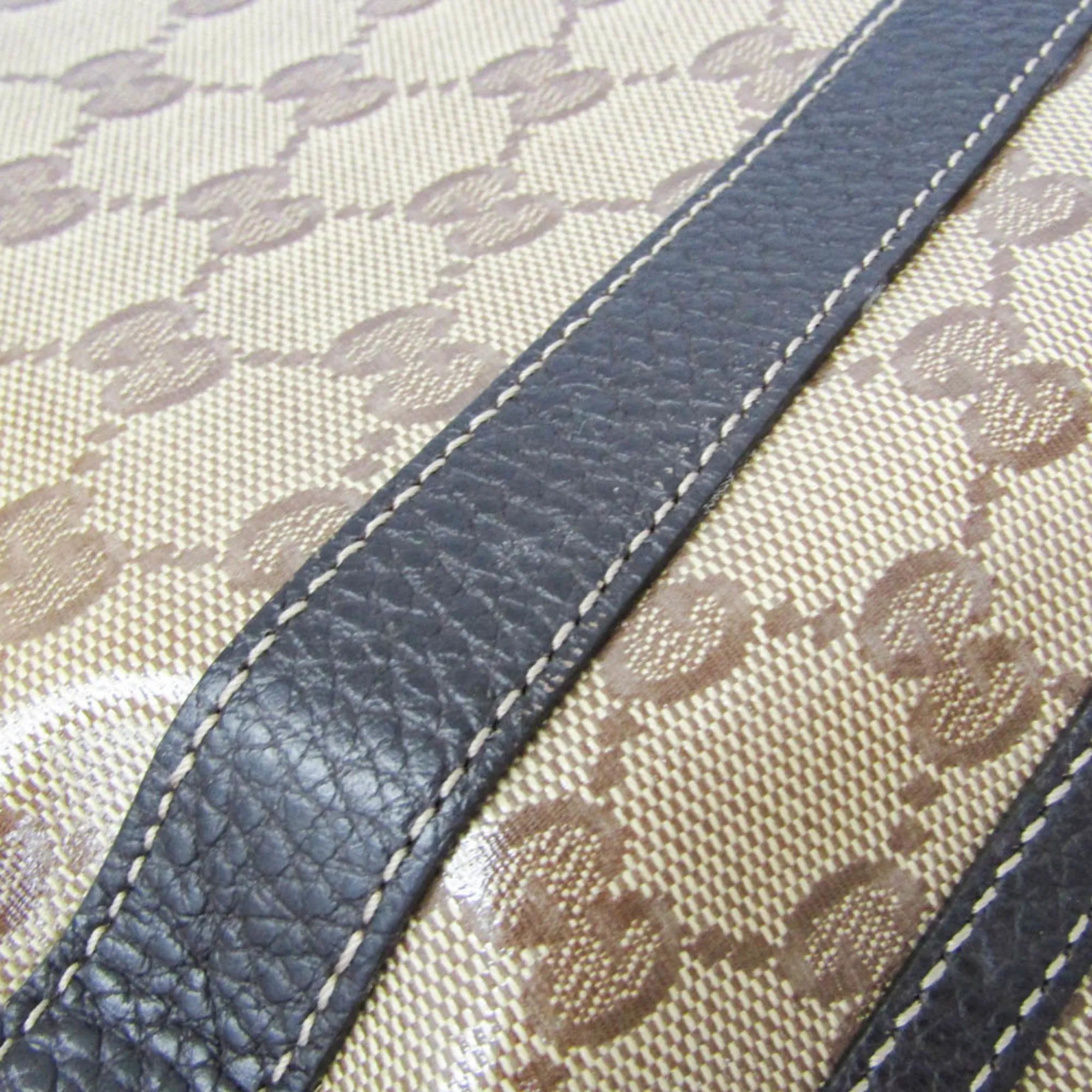 Gucci Abbey D-Ring Convertible Monogram Gg Crystal Beige Leather Handbag (Pre-Owned)