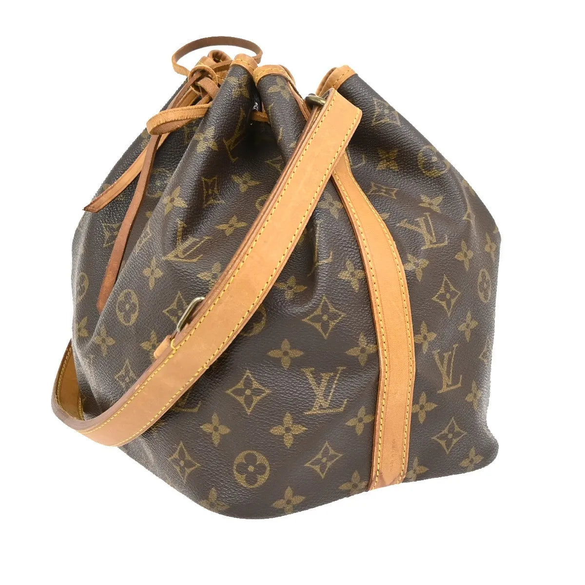 Louis Vuitton Petit Noe Monogram Canvas Brown Canvas Shoulder Bag Bag (Pre-Owned)