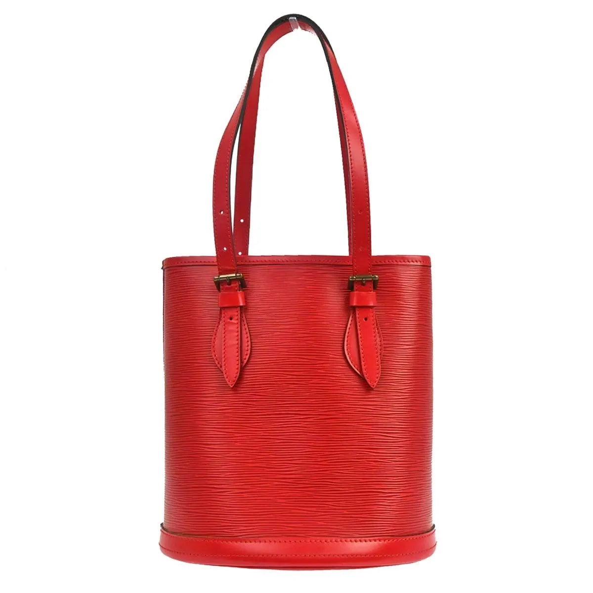 Louis Vuitton Bucket Epi Leather Red Leather Tote Bag Bag (Pre-Owned)