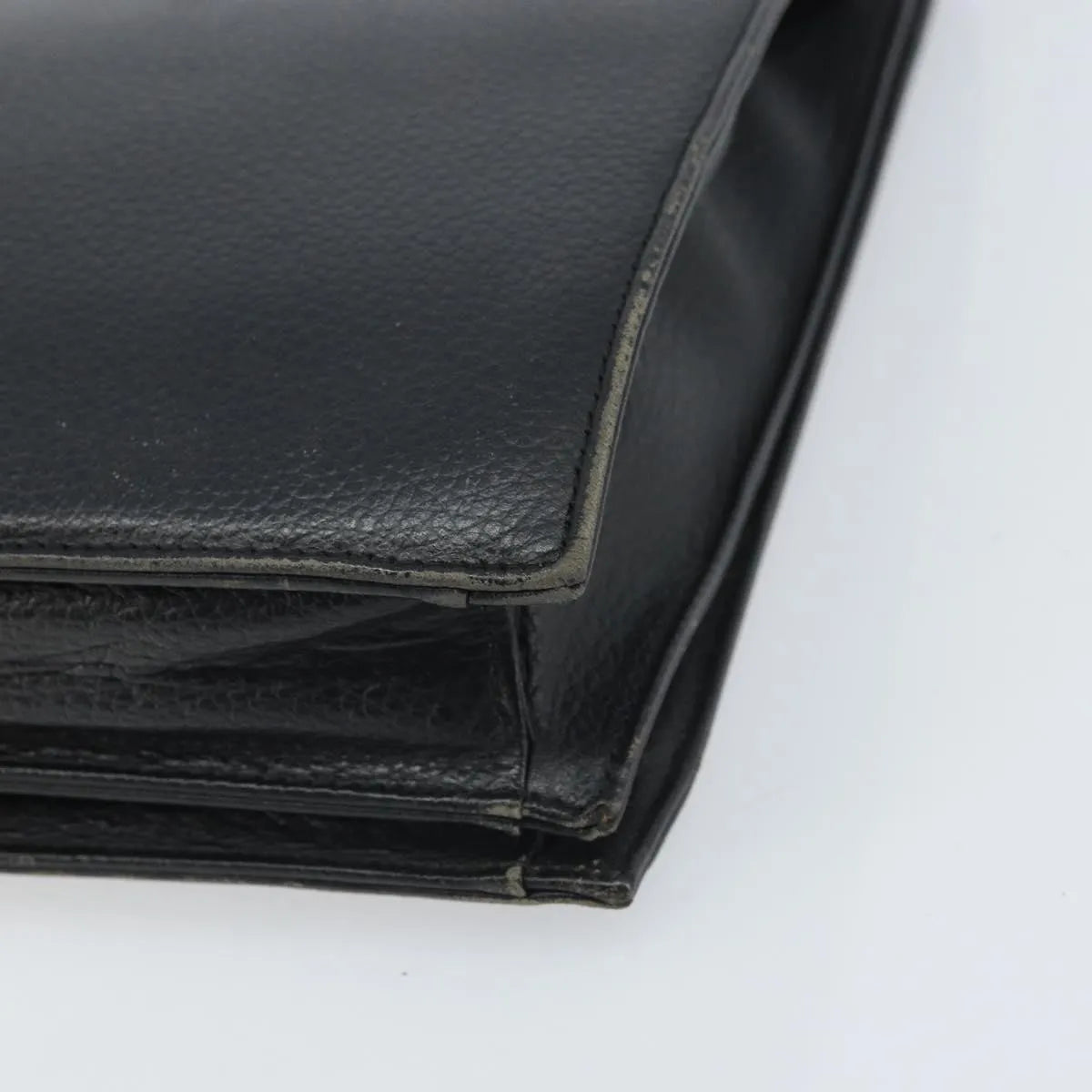 Burberry Vintage Leather Black Leather Briefcase Bag (Pre-Owned)