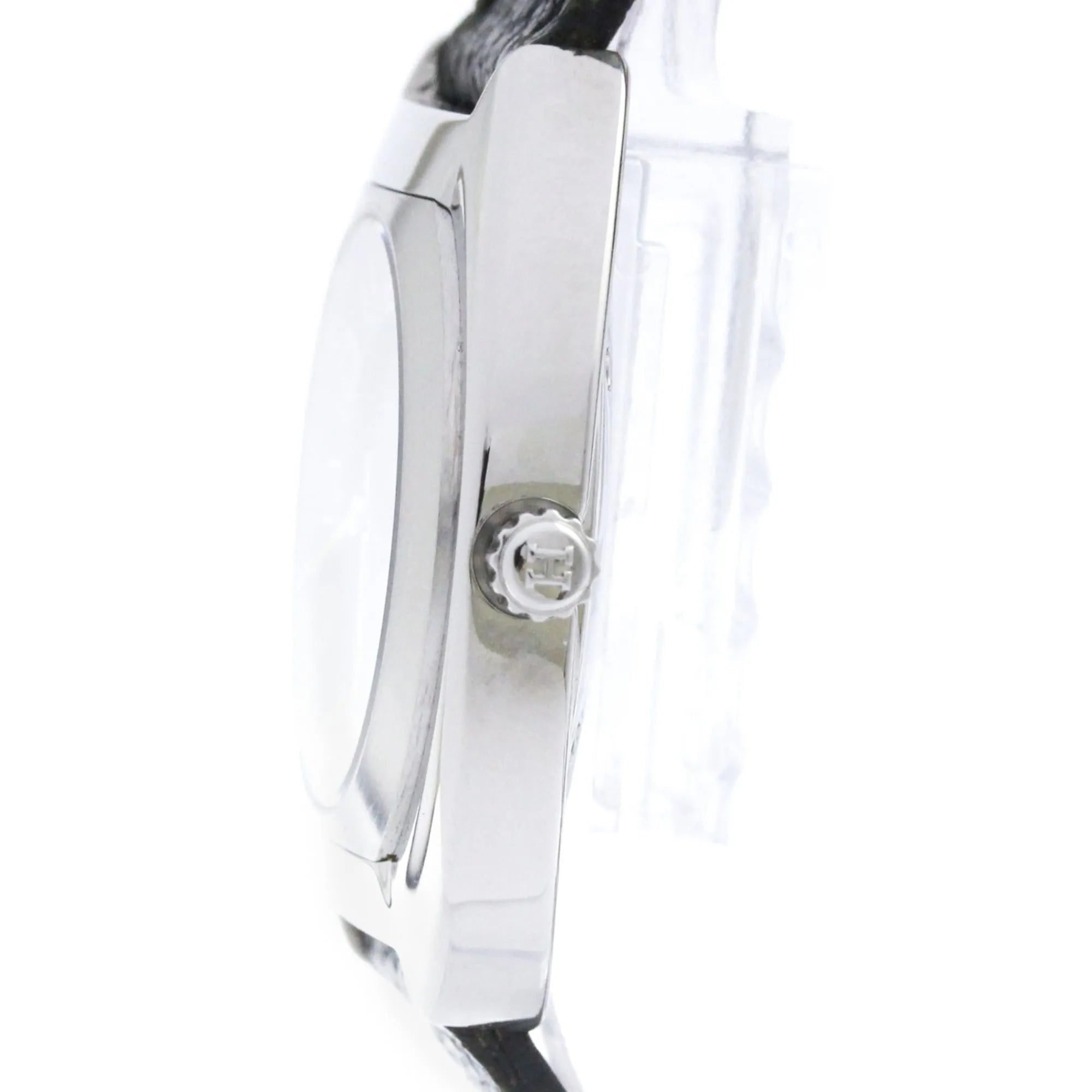 Hermes Espace Stainless Steel And Leather Watch (Pre-Owned)