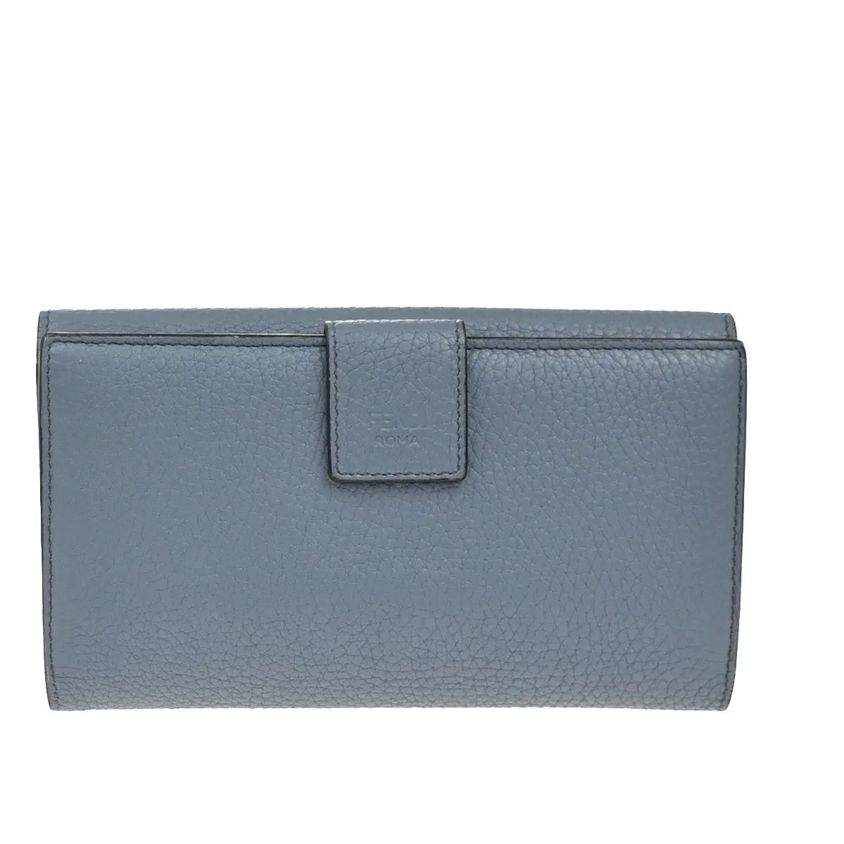 Fendi Peekaboo Leather Blue Leather Wallets Accessory (Pre-Owned)