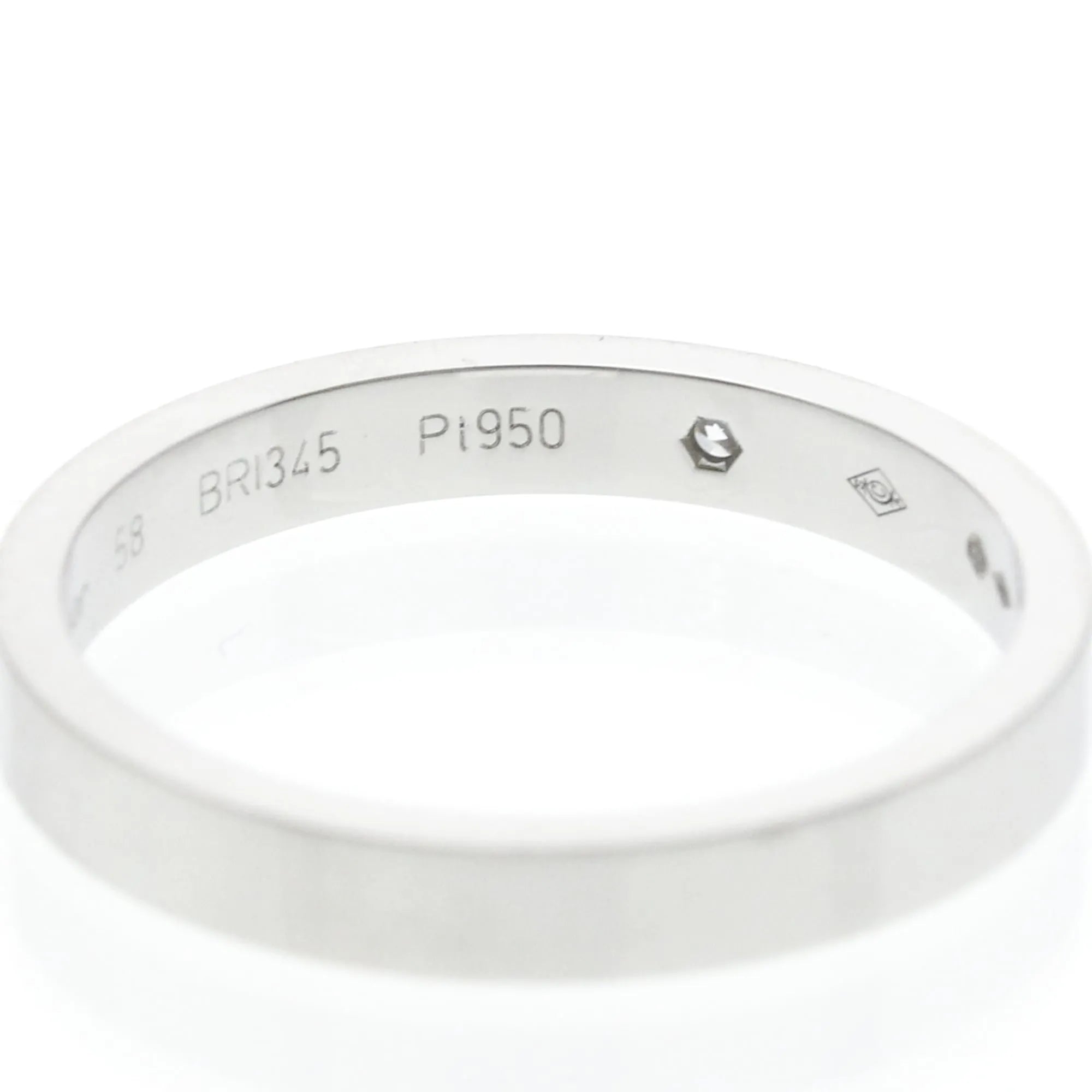 Cartier C De Cartier Wedding Band Platinum With Diamond Silver Platinum Ring Jewelry (Pre-Owned)