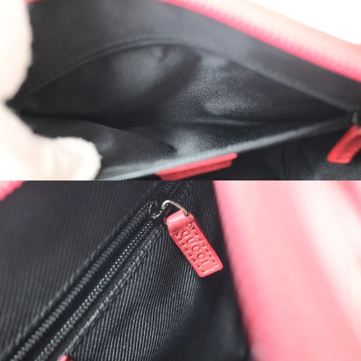 Gucci Vintage Zip Tote Gg Canvas With Leather Gray Canvas Tote Bag Bag (Pre-Owned)