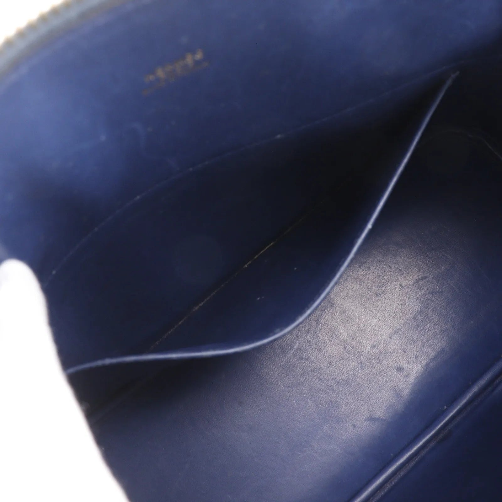 Hermes Bolide Box Calf Navy Leather Handbag (Pre-Owned)
