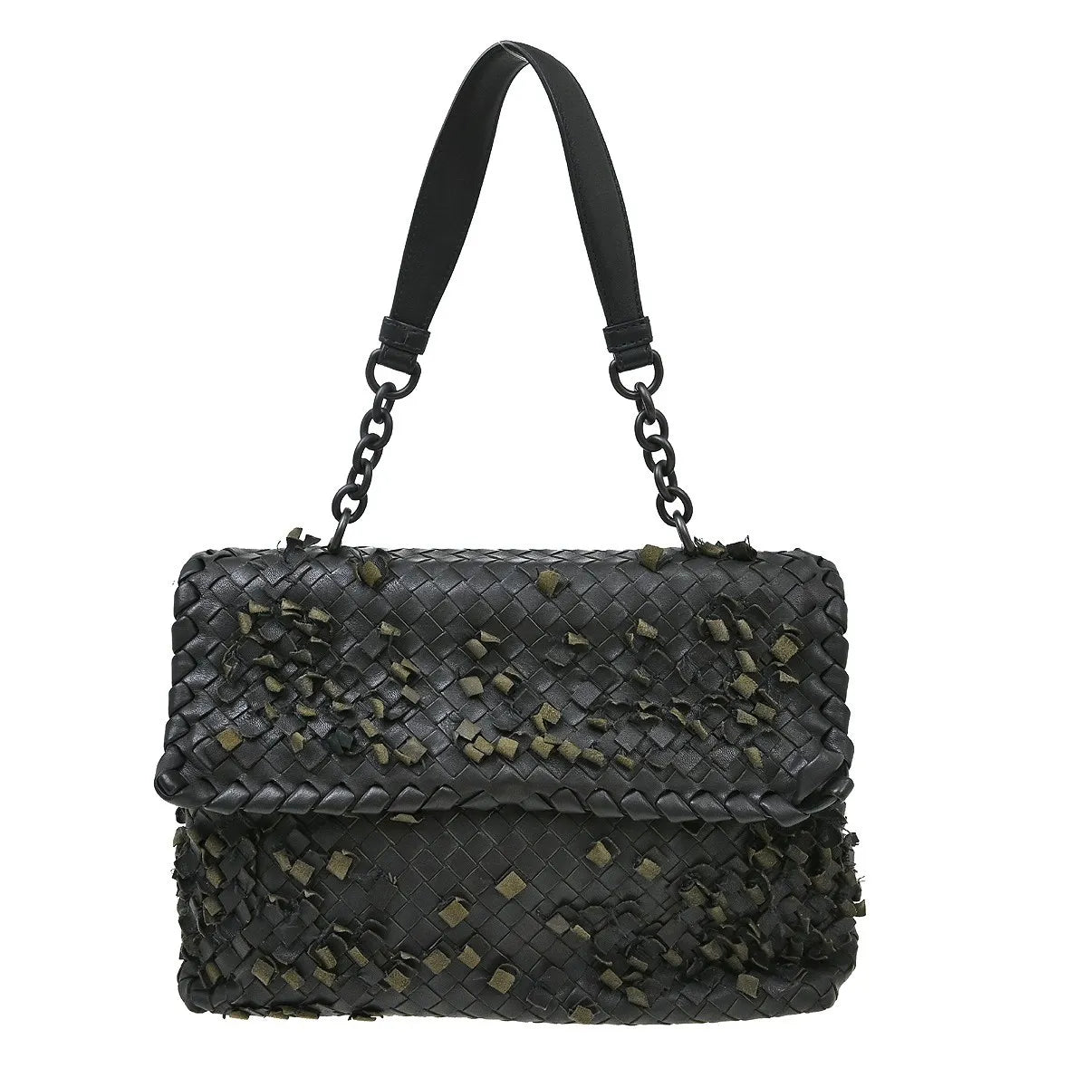 Bottega Veneta Olimpia Tobu Intrecciato Nappa Black Leather Shoulder Bag Bag (Pre-Owned)