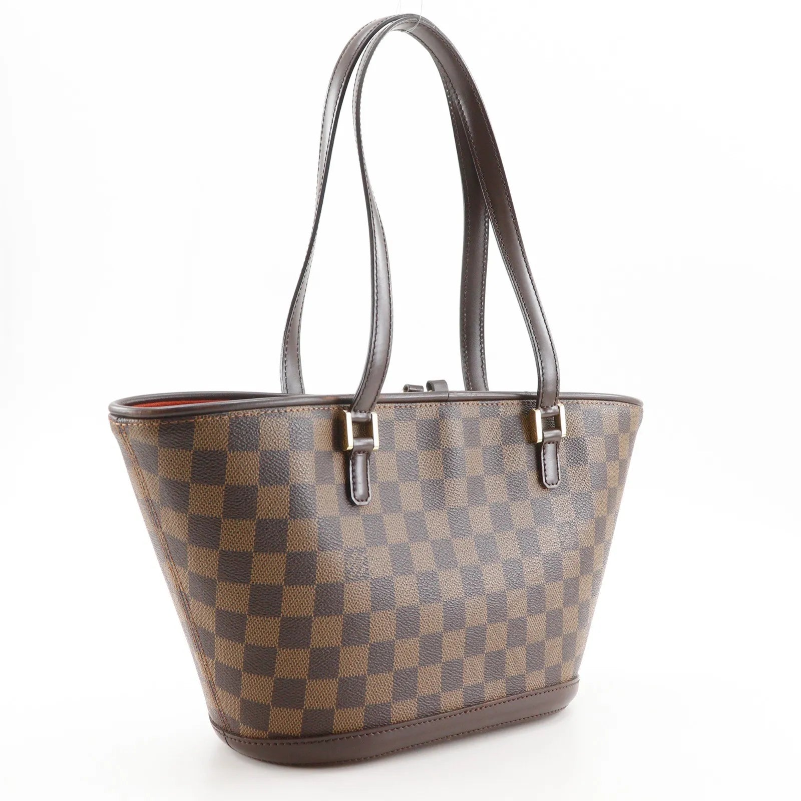 Louis Vuitton Manosque Damier Ebene Brown Canvas Tote Bag Bag (Pre-Owned)
