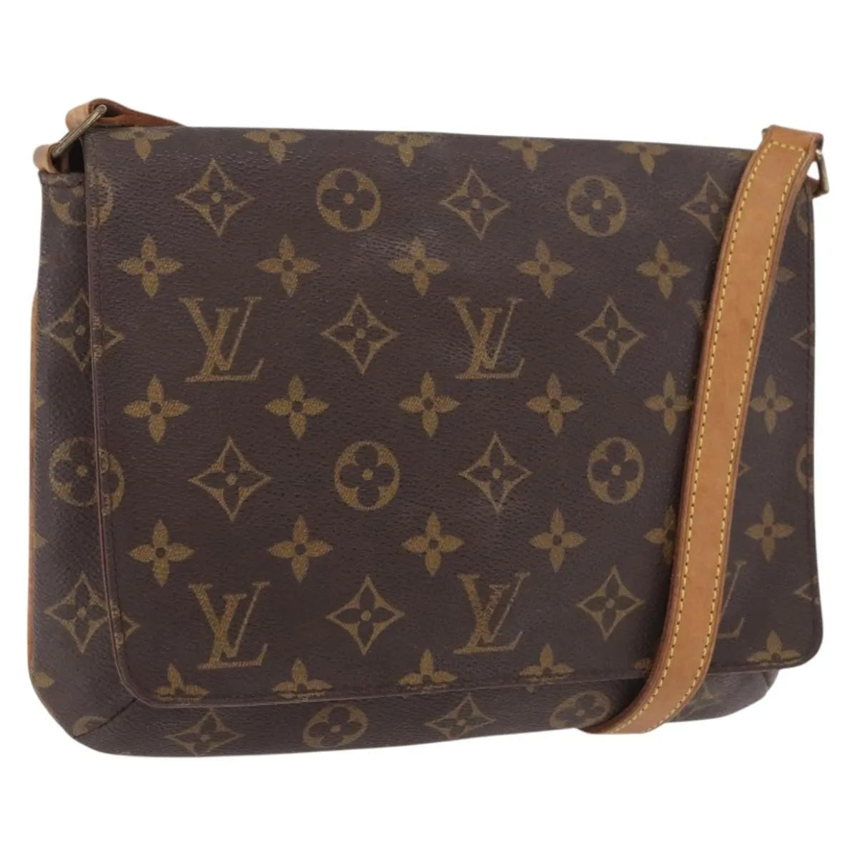 Louis Vuitton Musette Tango Monogram Canvas Brown Canvas Shoulder Bag Bag (Pre-Owned)