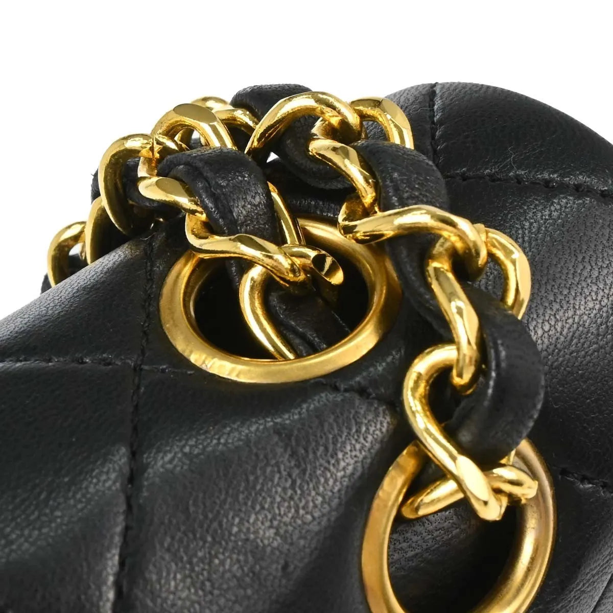 Chanel Timeless - Classic Double Flap Leather Black Leather Shoulder Bag Bag (Pre-Owned)