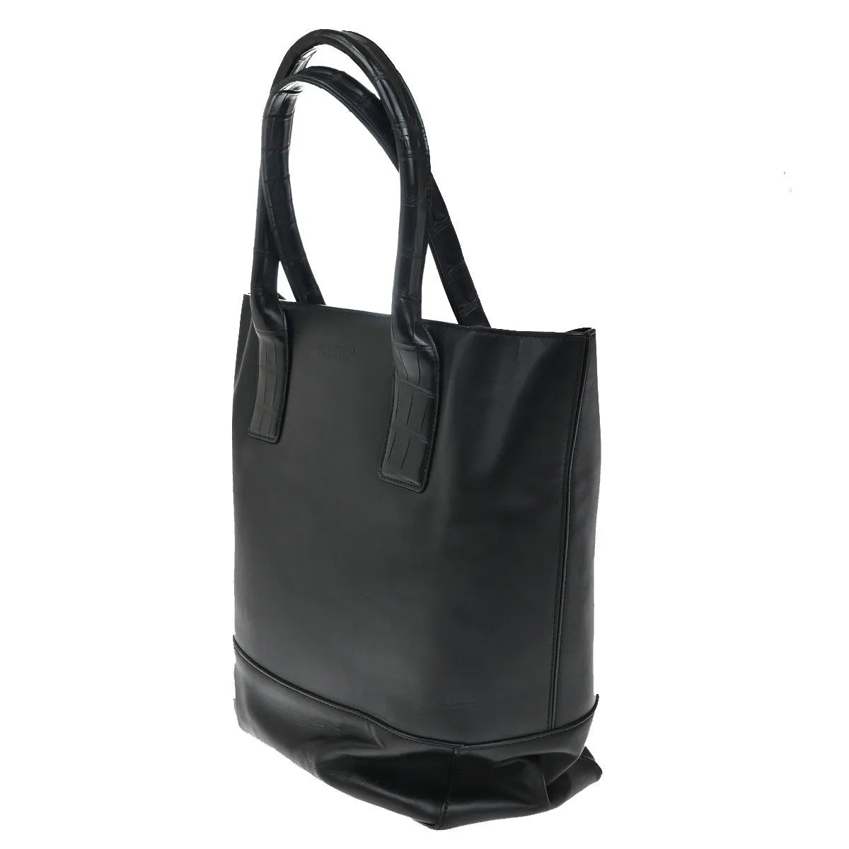 Bottega Veneta Open Tote Leather Black Leather Tote Bag Bag (Pre-Owned)