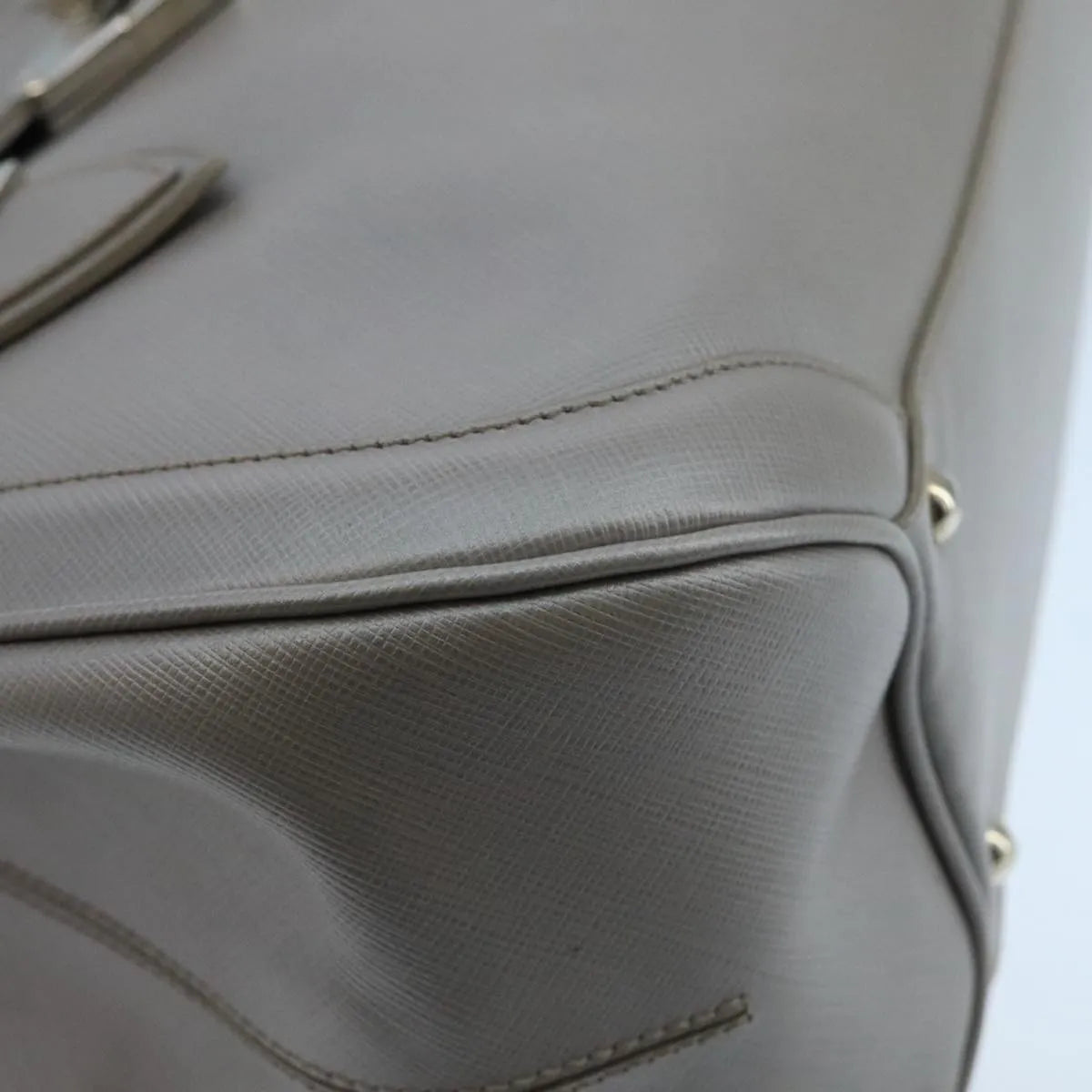 Salvatore Ferragamo Virna Satchel Leather Silver Leather Handbag (Pre-Owned)