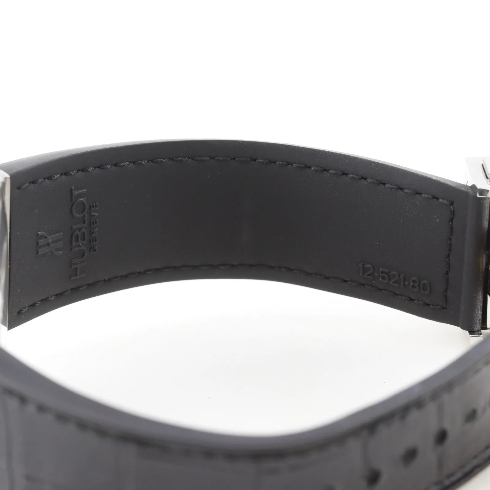 Hublot Classic Fusion Automatic Stainless Steel And Alligator With Rubber With Diamond Bezel Watch (Pre-Owned)