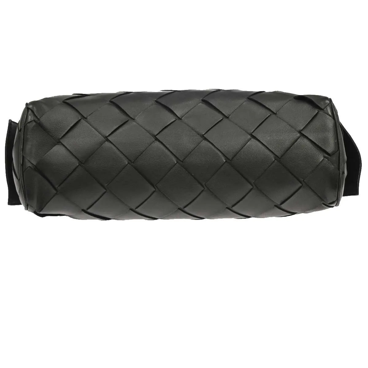 Bottega Veneta Zip Clutch Leather With Intrecciato Snakeskin Detail Black Leather Clutche & Pouche Bag (Pre-Owned)