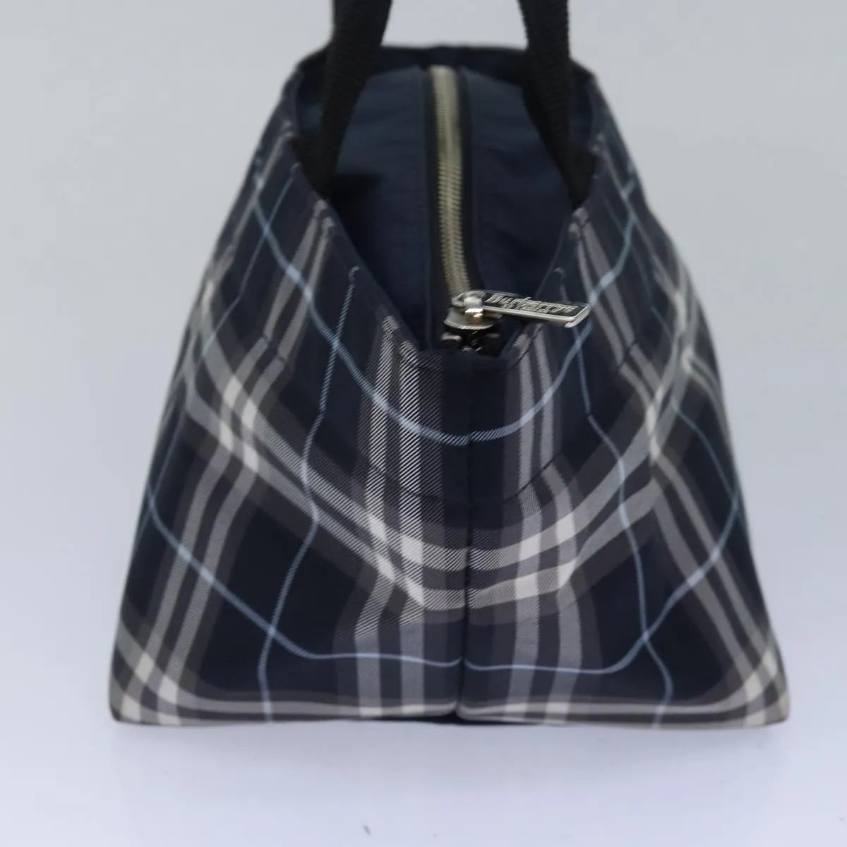 Burberry Nova Check Blue Label Nylon Navy Nylon Handbag (Pre-Owned)