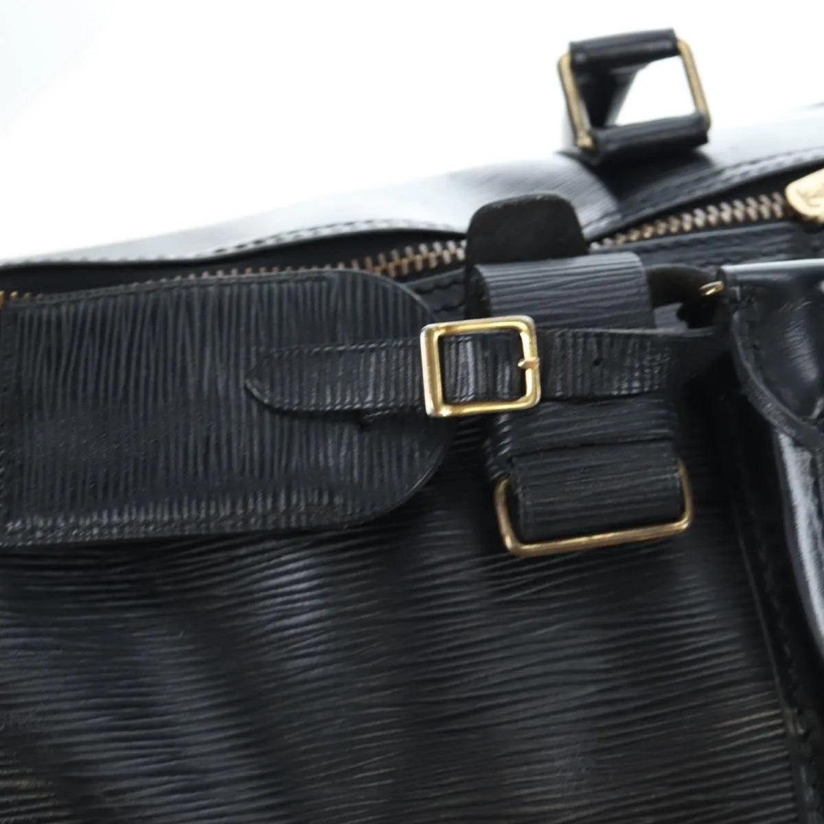 Louis Vuitton Keepall Epi Black Leather Travel Bag Bag (Pre-Owned)