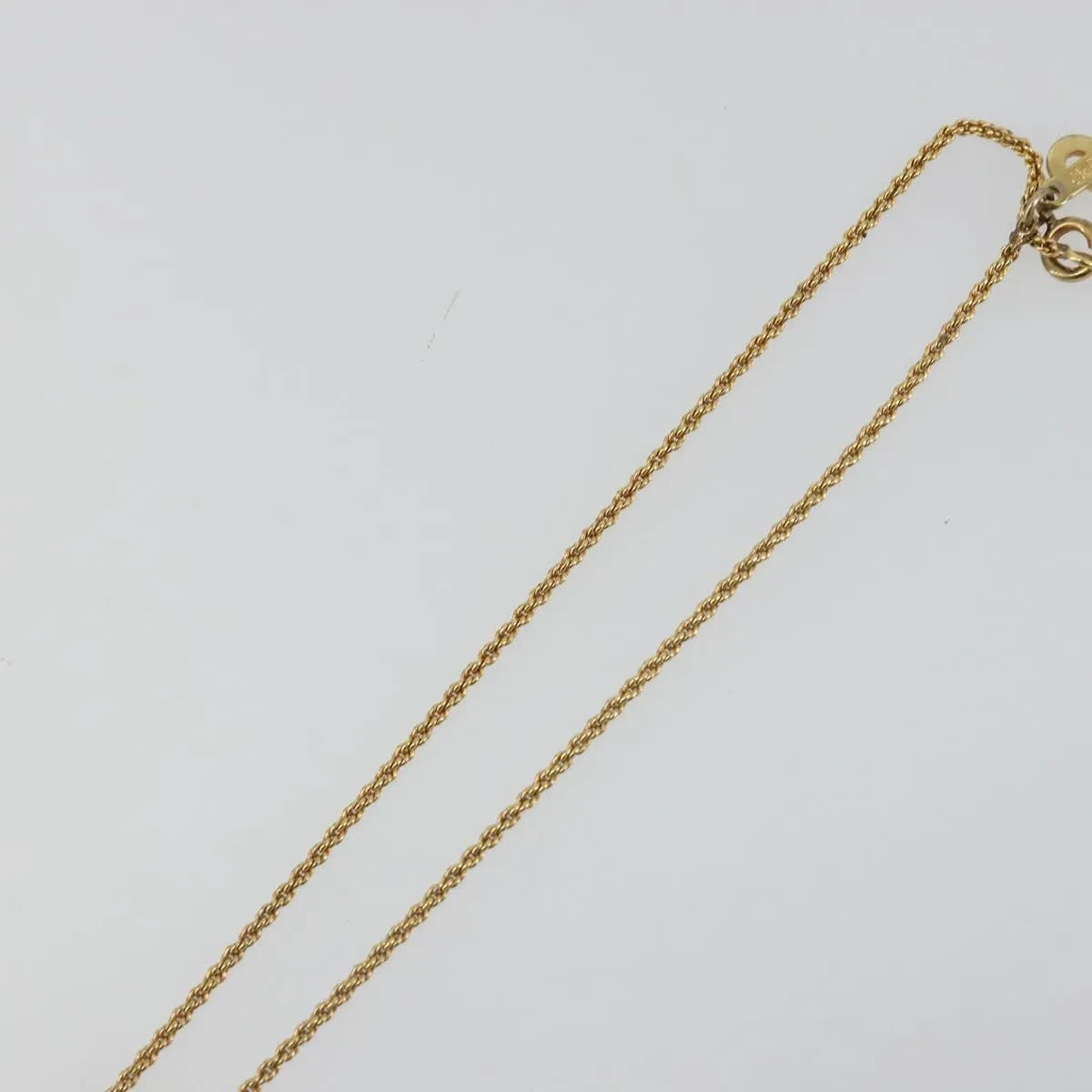 Christian Dior Cd Round Pendant Metal Gold Metal Necklace Jewelry (Pre-Owned)