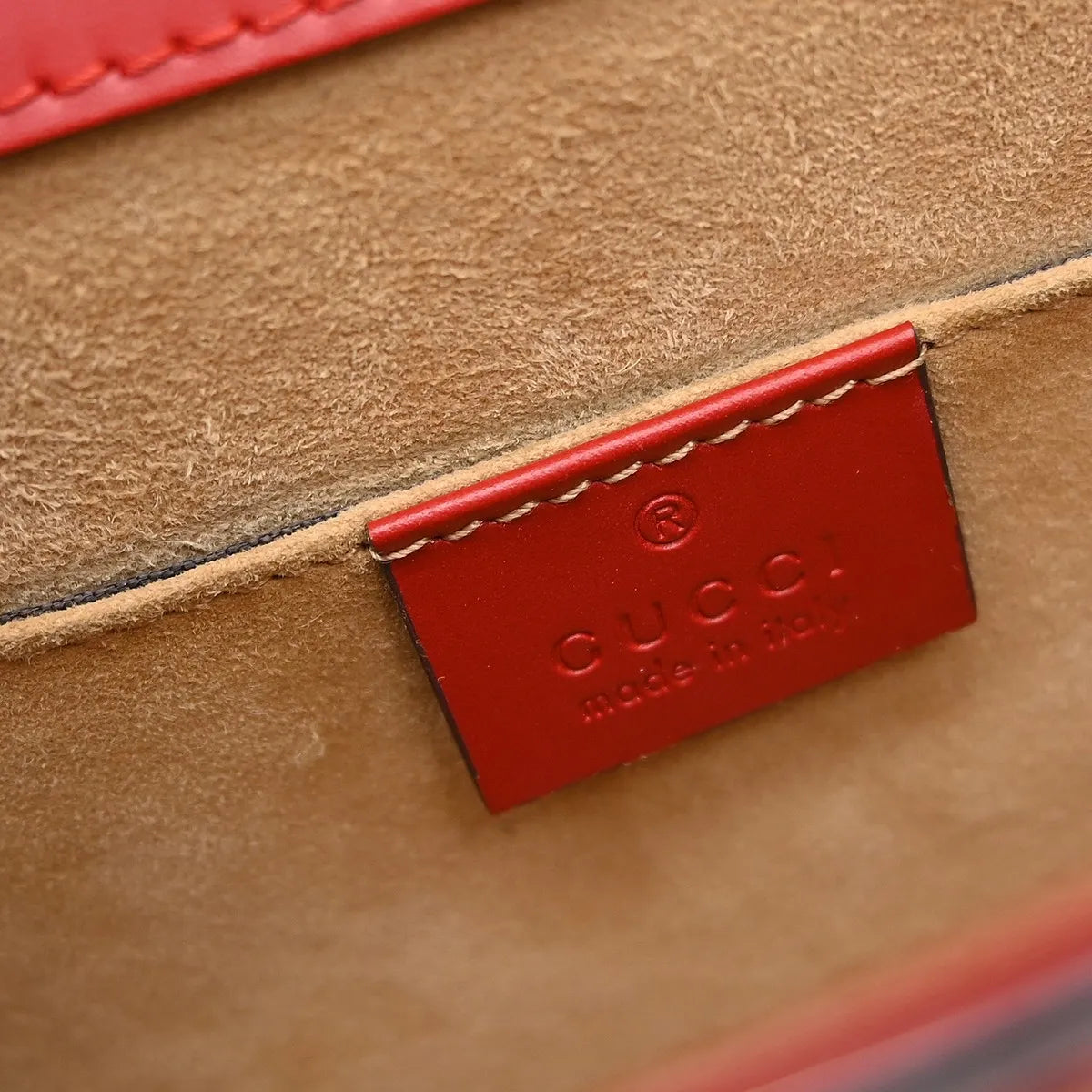 Gucci Sylvie Leather Red Leather Shoulder Bag Bag (Pre-Owned)