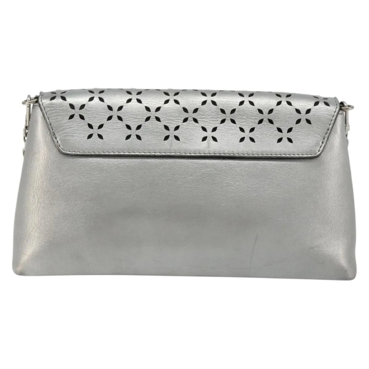Louis Vuitton Love Note Chain Clutch Leather Silver Leather Shoulder Bag Bag (Pre-Owned)