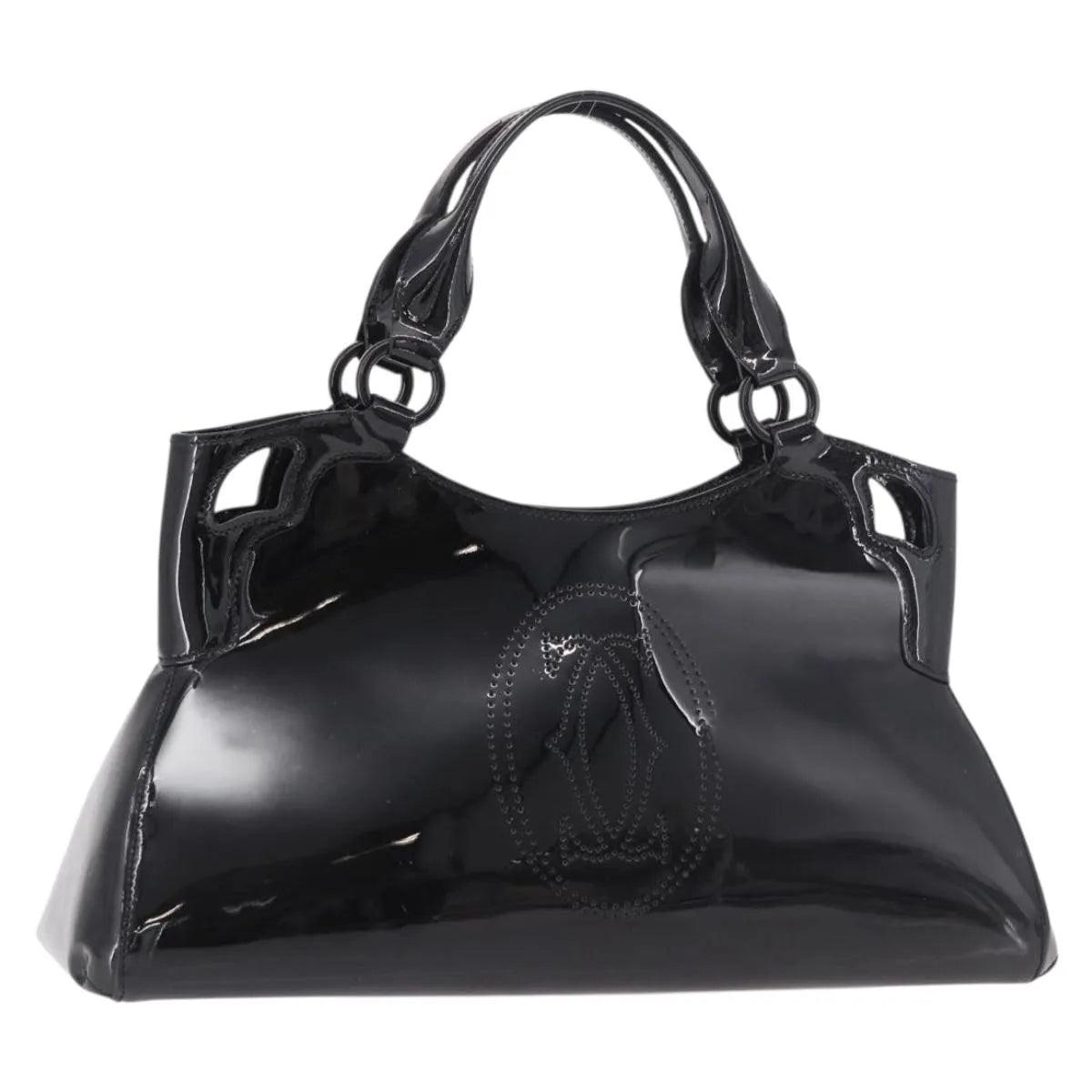 Cartier Marcello Patent Leather Black Patent_Leather Handbag (Pre-Owned)