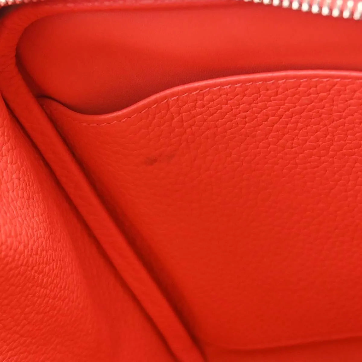 Hermes Lindy Clemence Red Leather Shoulder Bag Bag (Pre-Owned)