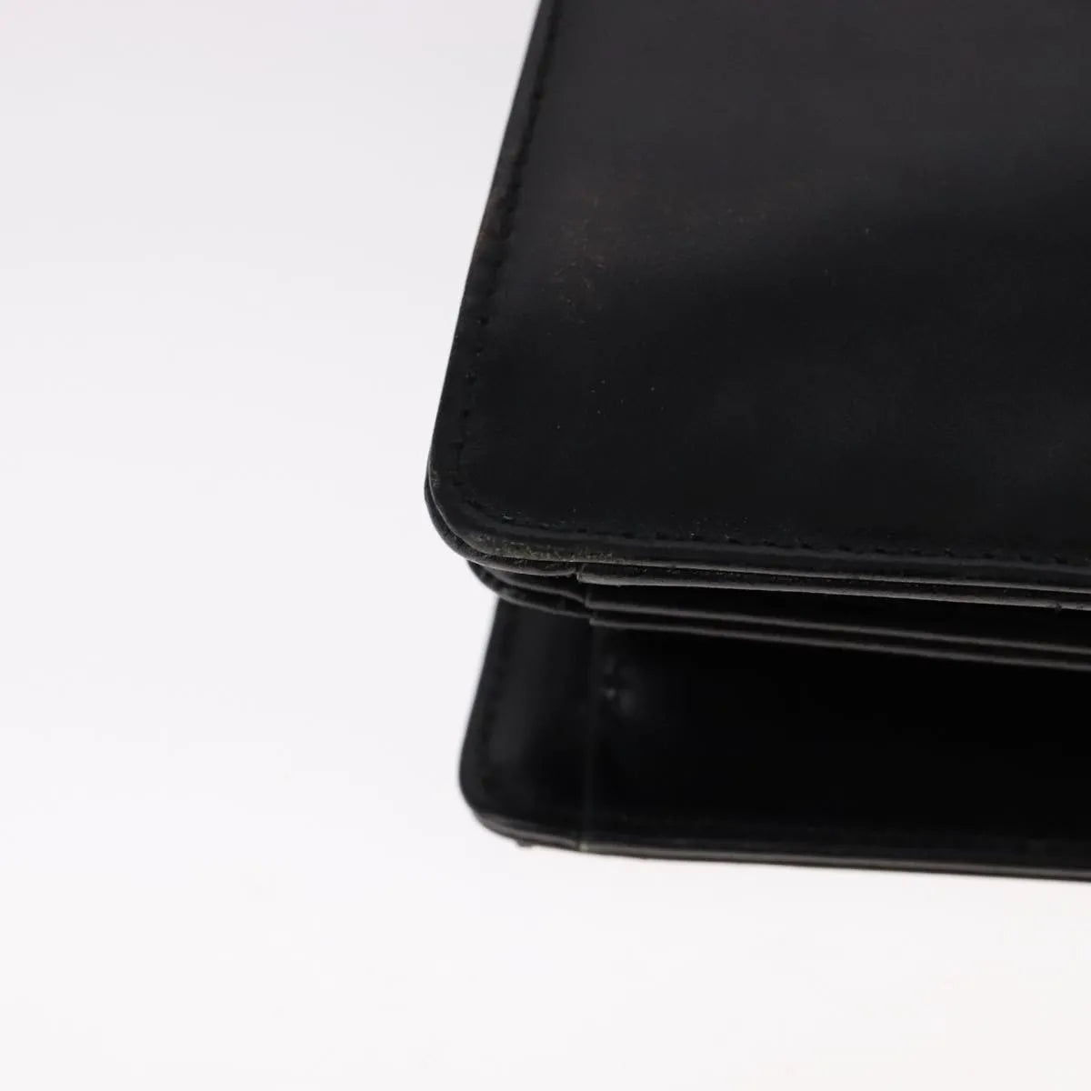 Salvatore Ferragamo Vintage Top Handle Leather Black Leather Handbag (Pre-Owned)