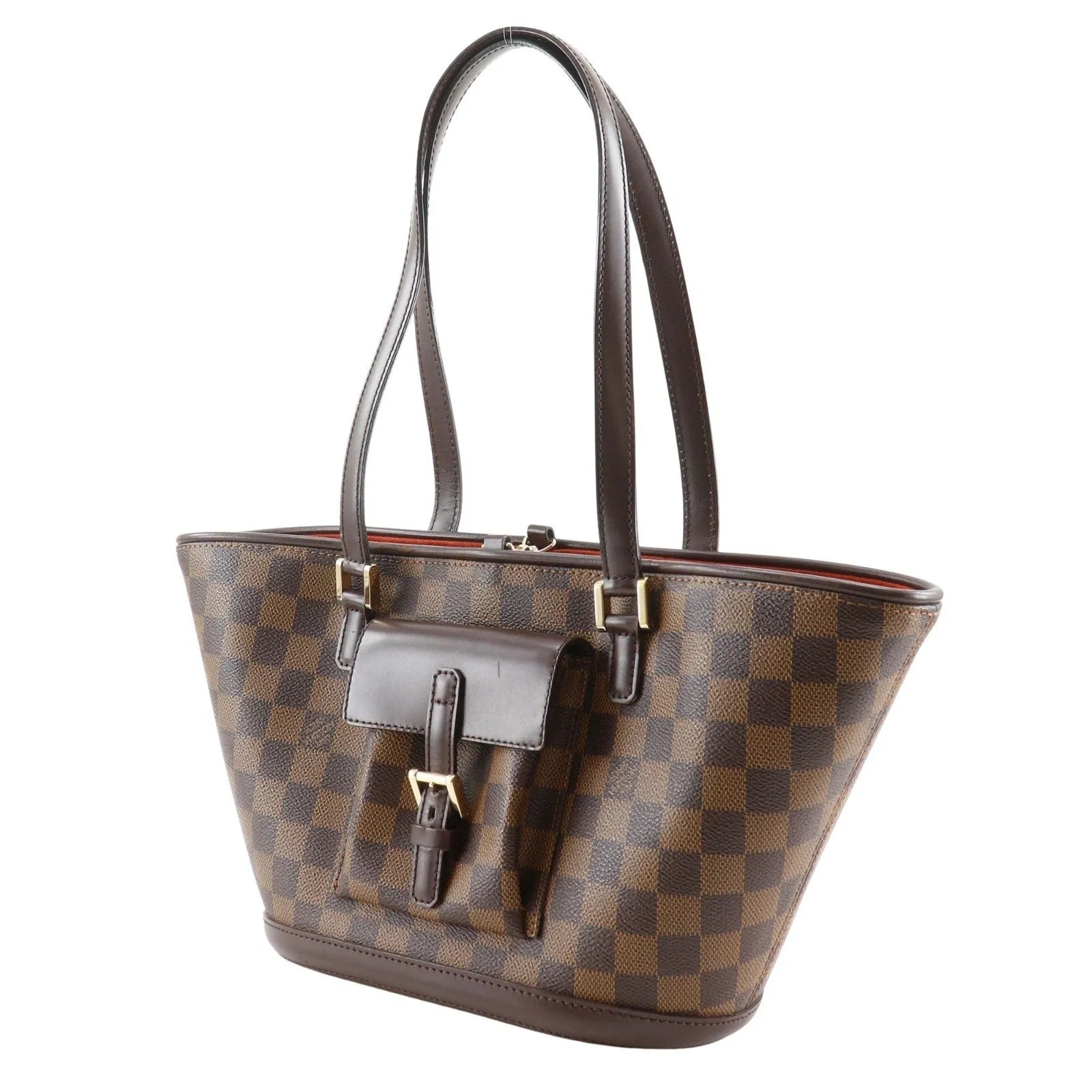 Louis Vuitton Manosque Damier Ebene Brown Canvas Tote Bag Bag (Pre-Owned)