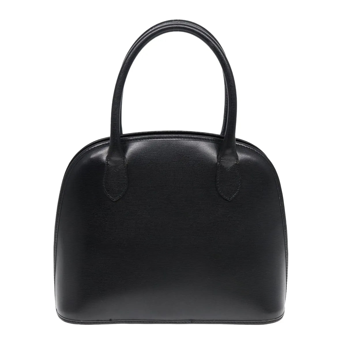 Celine Circle Logo Leather Black Leather Handbag (Pre-Owned)