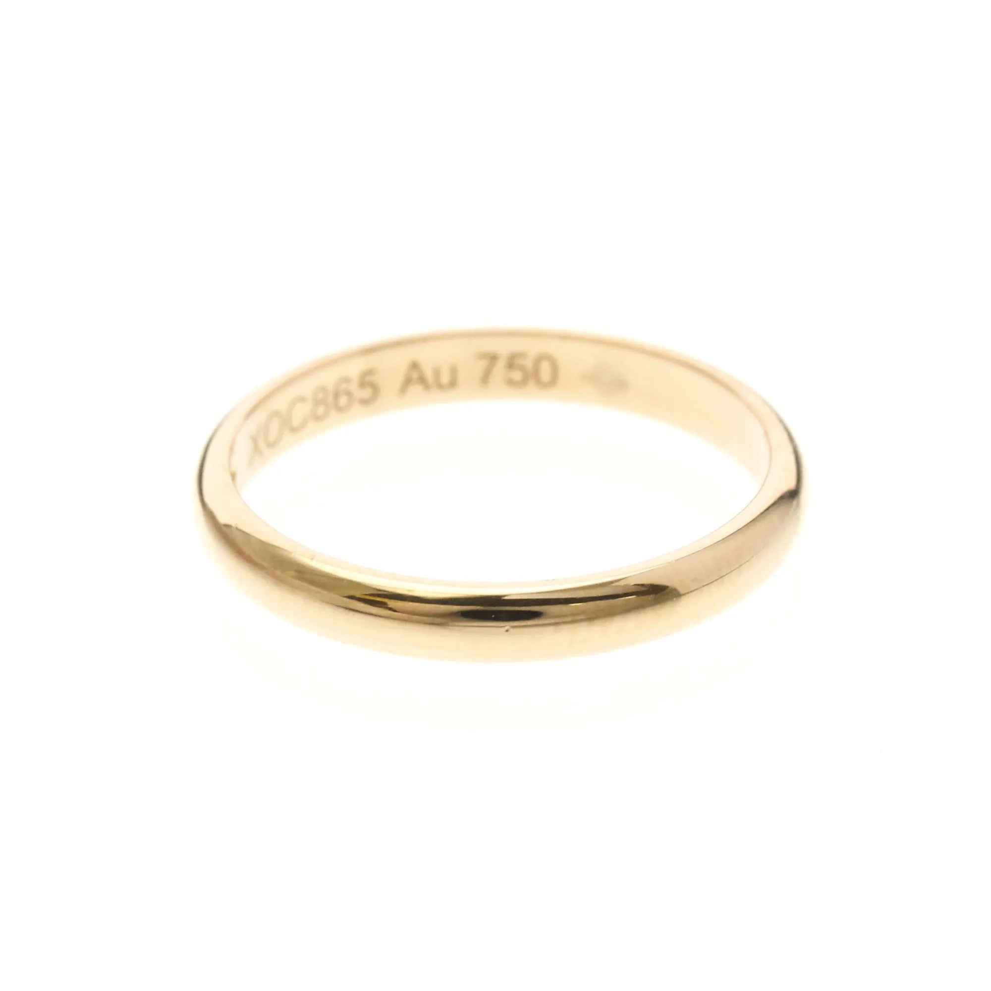 Cartier 1895 Wedding Band 18K Rose Gold With Diamond Gold Pink_Gold Ring Jewelry (Pre-Owned)