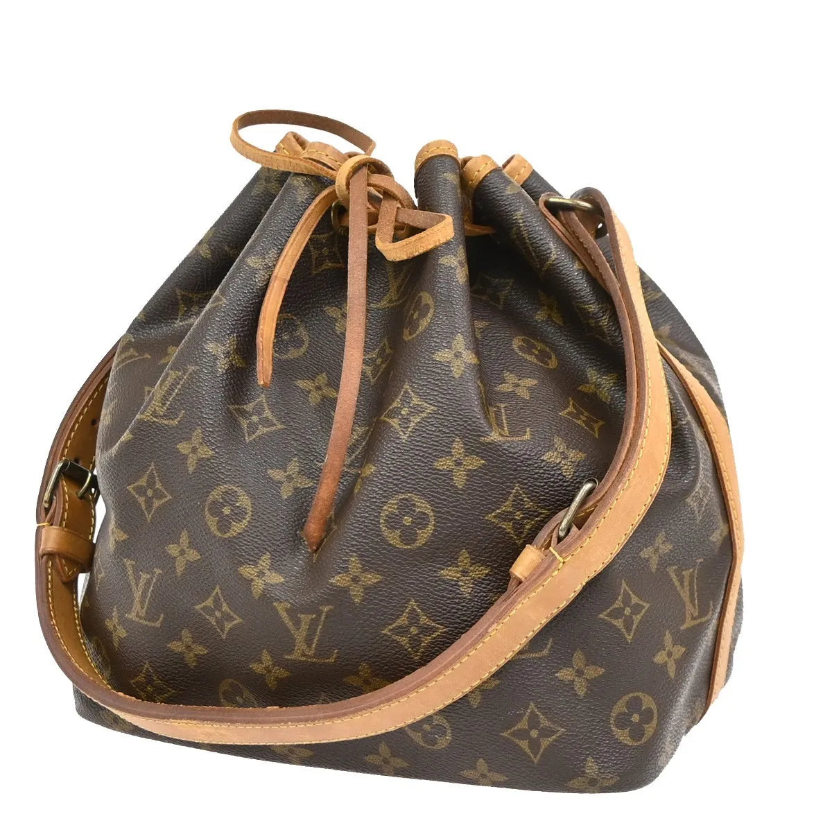 Louis Vuitton Petit Noe Monogram Canvas Brown Canvas Shoulder Bag Bag (Pre-Owned)