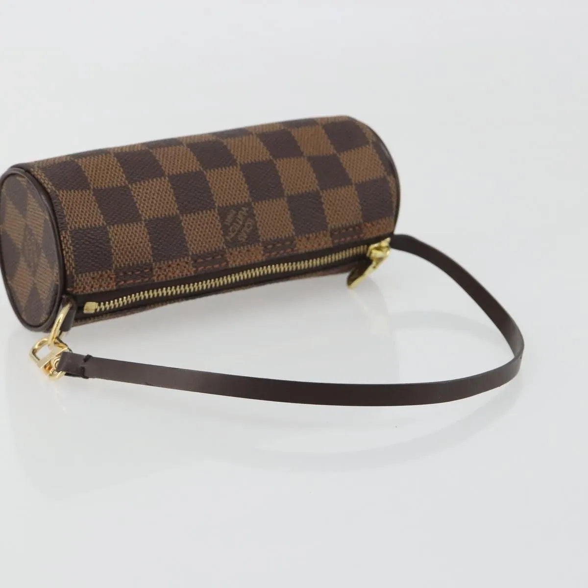 Louis Vuitton Papillon Pochette Damier Ebene Brown Canvas Clutche & Pouche Bag (Pre-Owned)