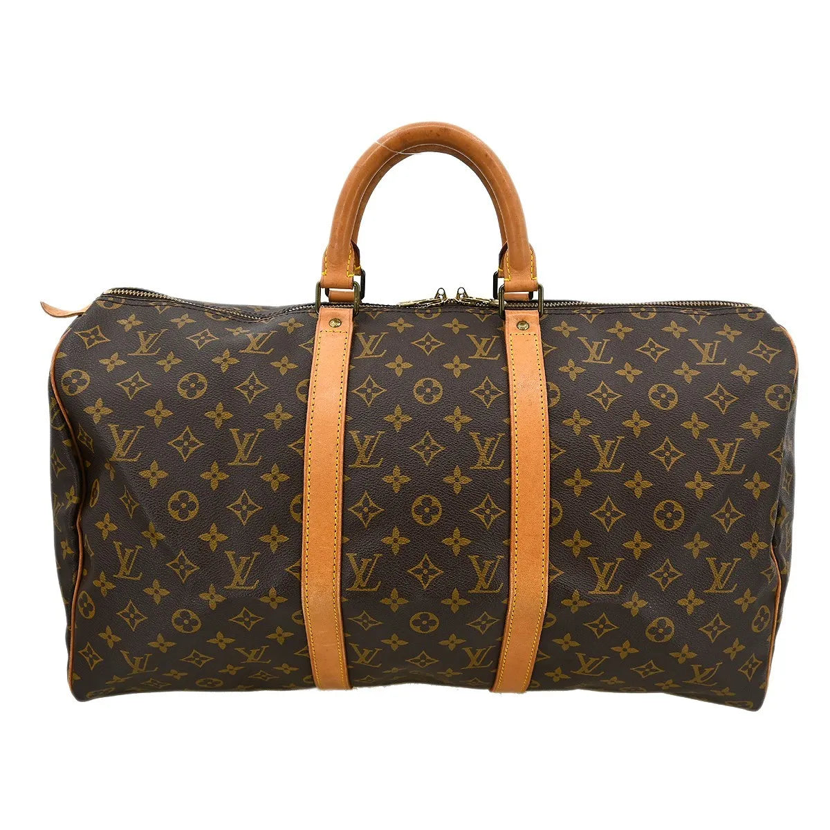 Louis Vuitton Keepall Bag Monogram Canvas Brown Canvas Travel Bag Bag (Pre-Owned)