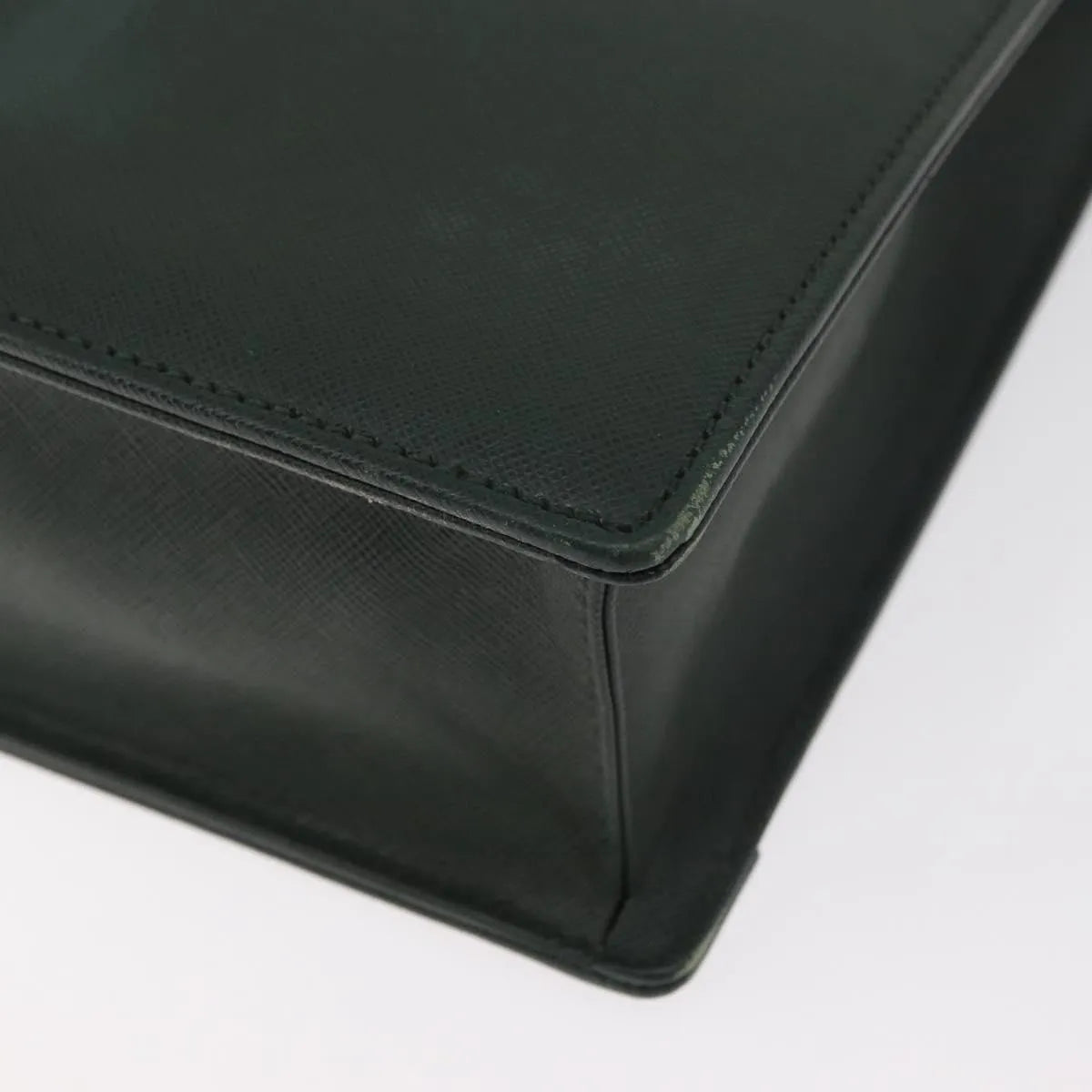 Burberry Briefcase Leather Green Leather Briefcase Bag (Pre-Owned)