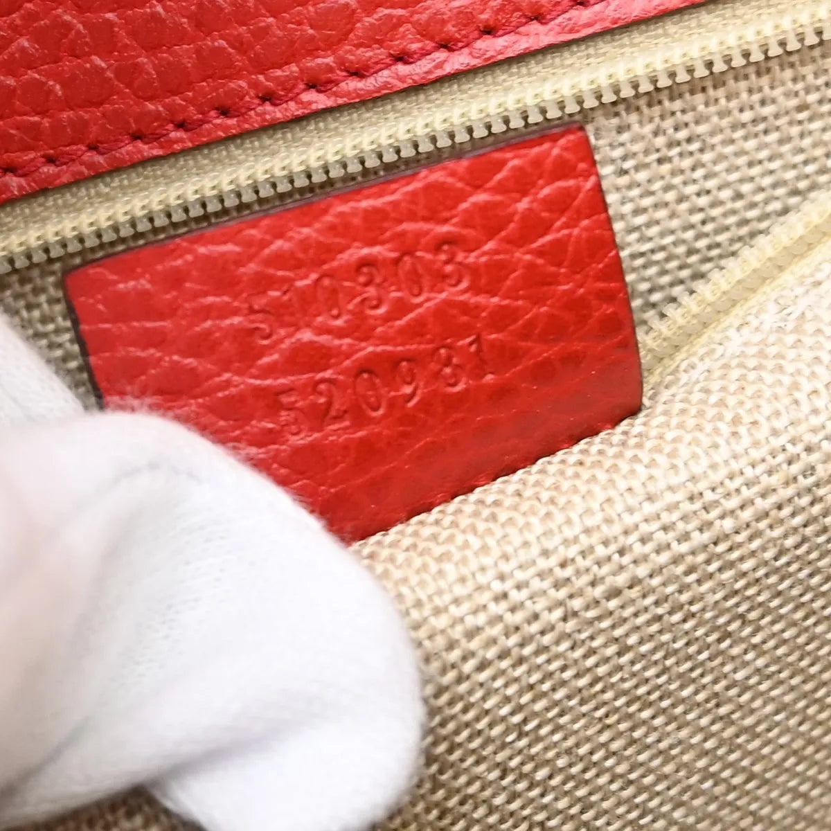 Gucci Interlocking Leather Red Leather Shoulder Bag Bag (Pre-Owned)