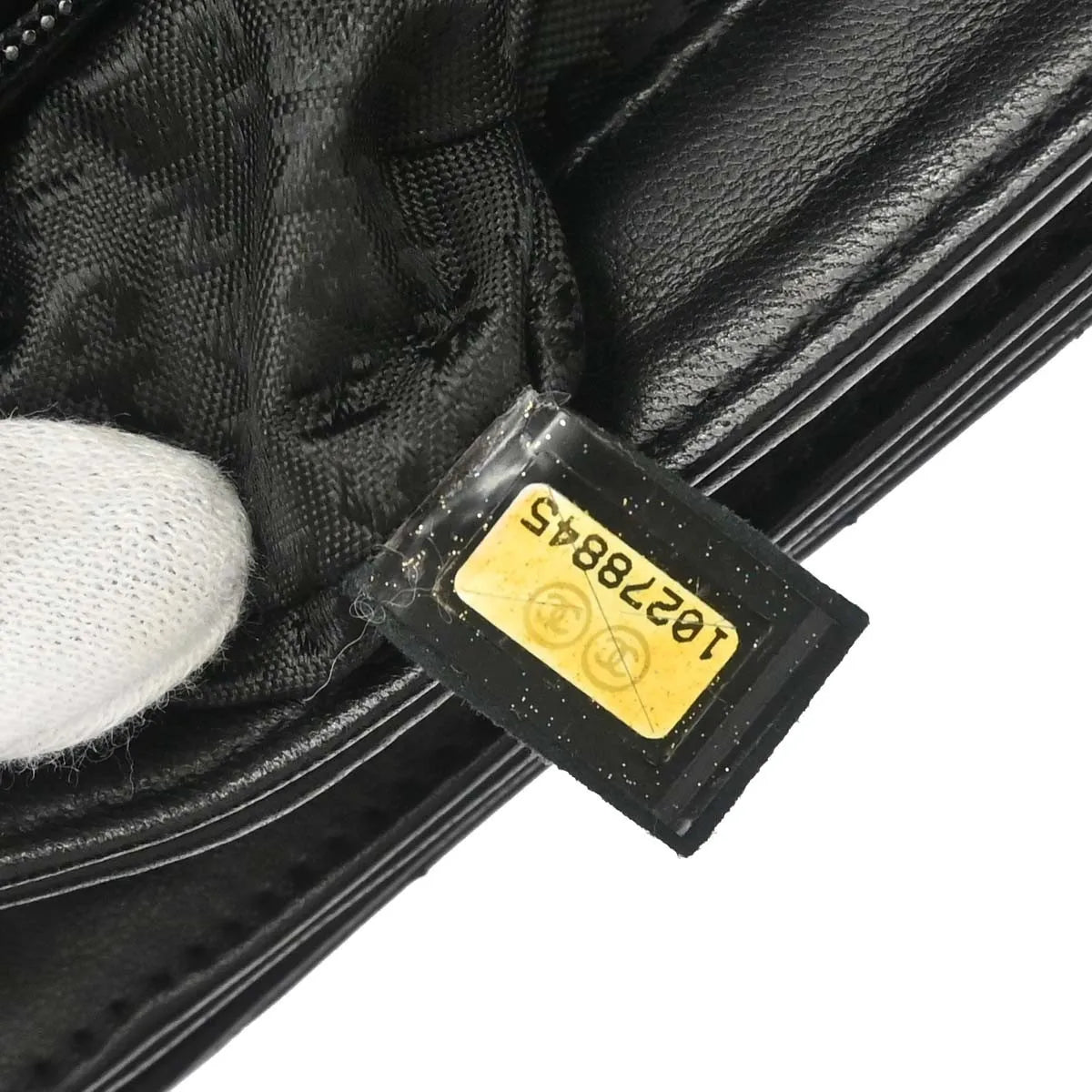Chanel Camellia No.5 Chain Flap Quilted Lambskin Black Leather Shoulder Bag Bag (Pre-Owned)
