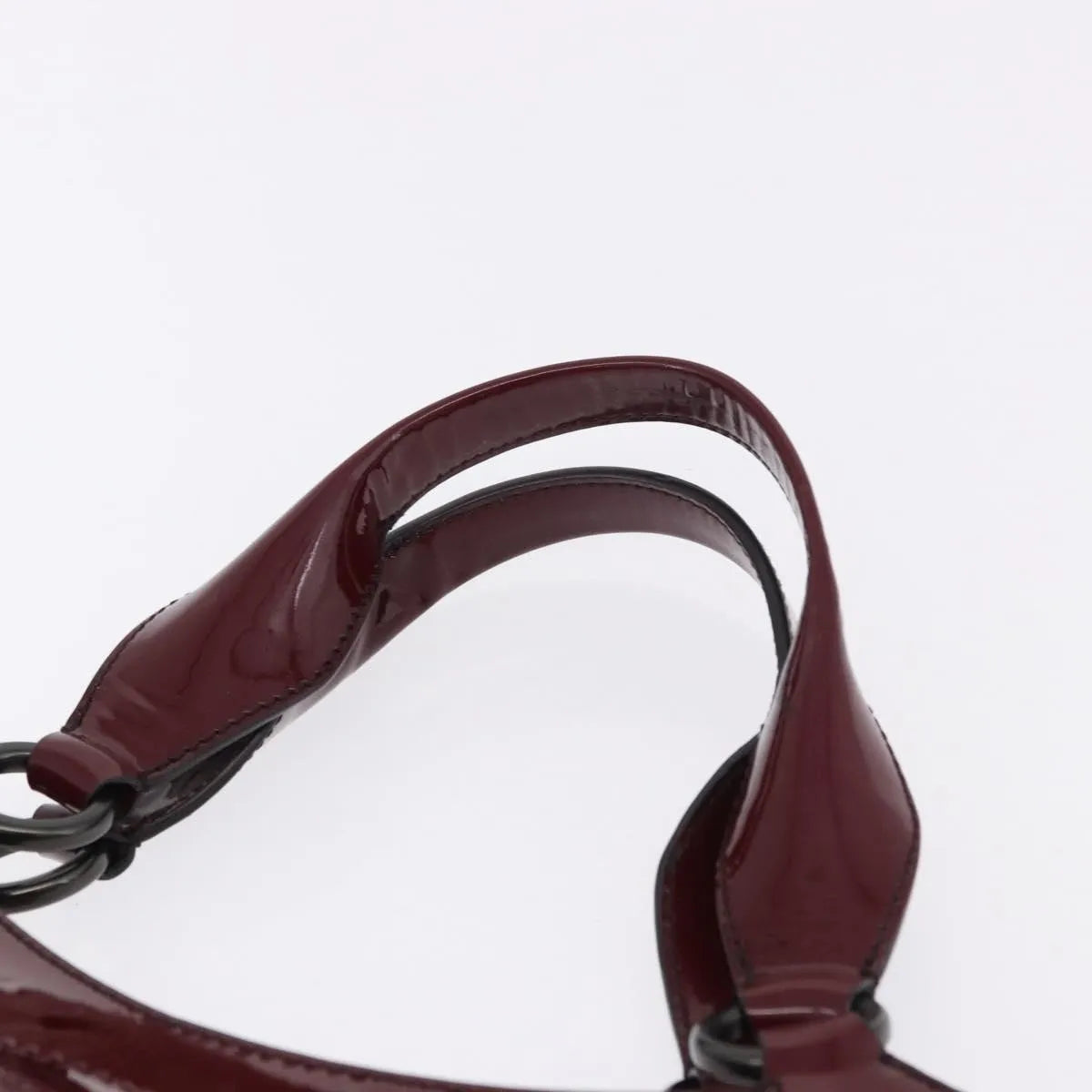 Cartier Marcello Patent Leather Burgundy Patent_Leather Handbag (Pre-Owned)