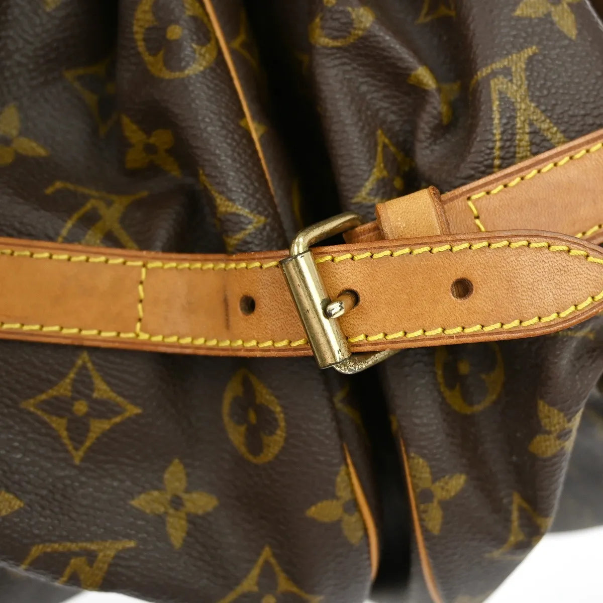 Louis Vuitton Saumur Handbag Monogram Canvas Brown Canvas Shoulder Bag Bag (Pre-Owned)