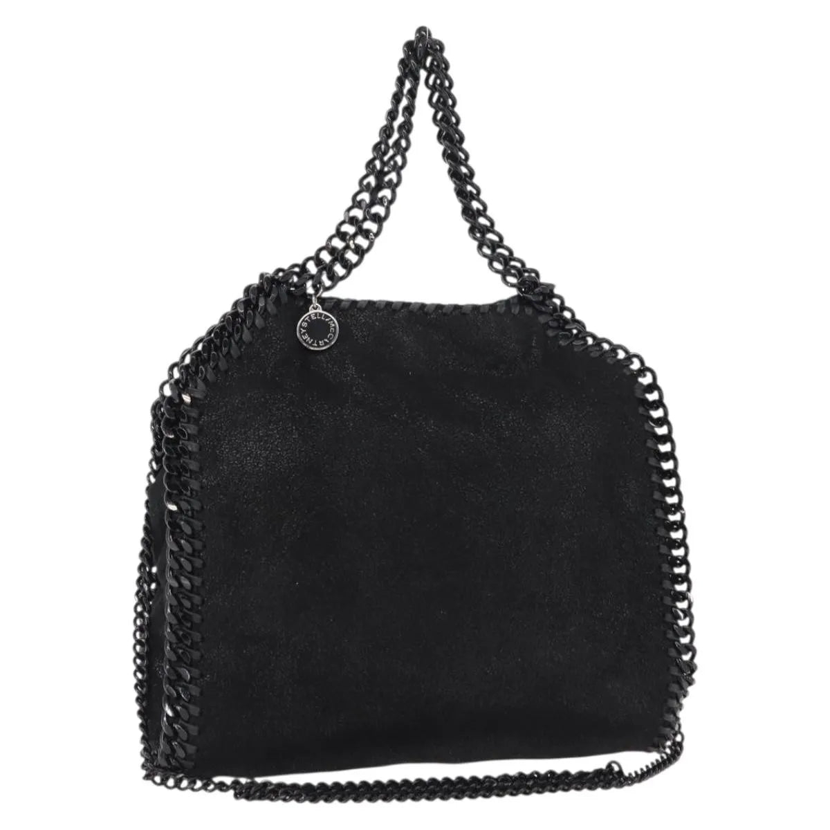 Stella Mccartney Falabella Fold Over Shaggy Deer Black Polyester Shoulder Bag Bag (Pre-Owned)