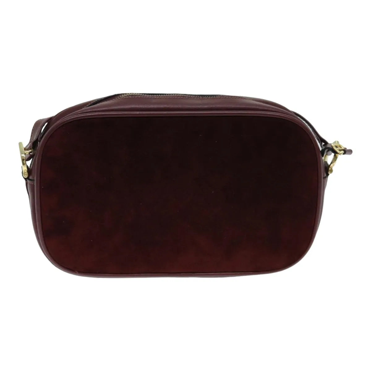 Cartier Vintage Must De Cartier Suede Burgundy Suede Shoulder Bag Bag (Pre-Owned)