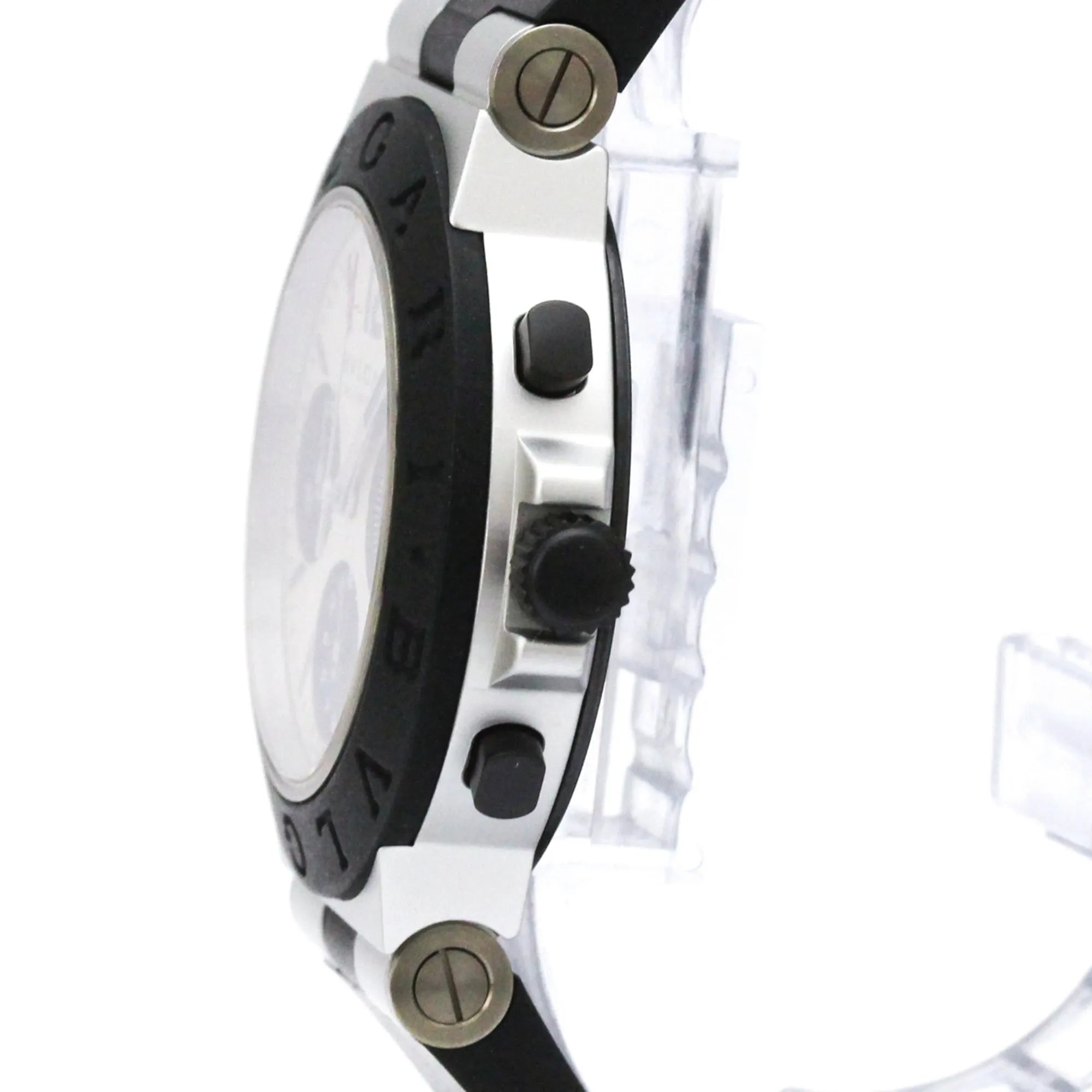 Bvlgari Diagono Automatic Aluminum And Rubber Watch (Pre-Owned)