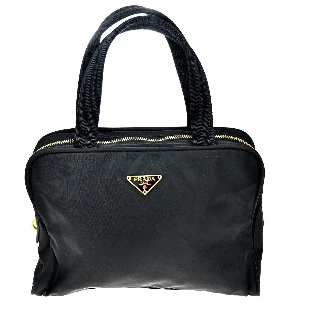 Prada Vintage Tessuto Black Nylon Handbag (Pre-Owned)