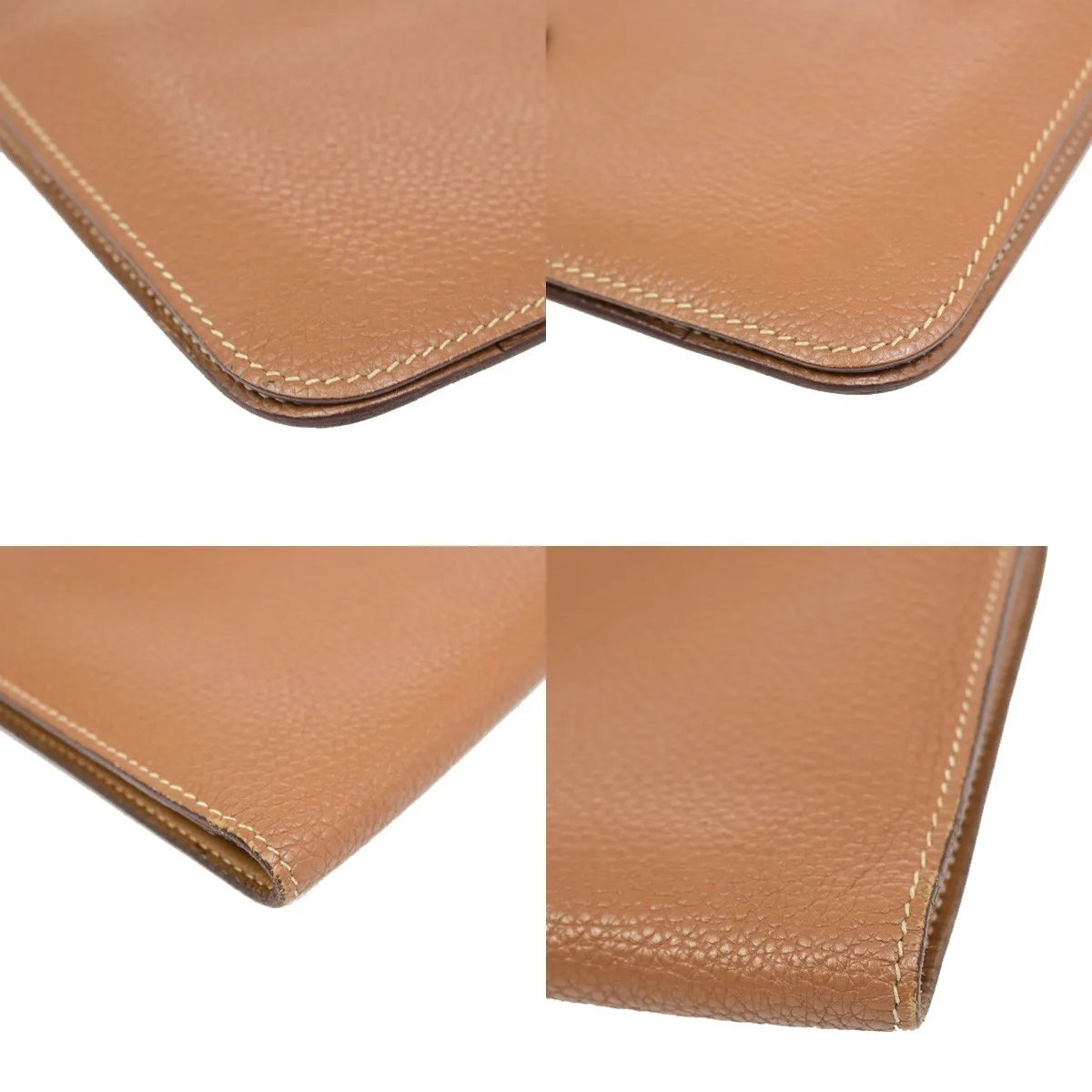 Hermes Dogon Duo Combined Leather Brown Leather Wallets Accessory (Pre-Owned)