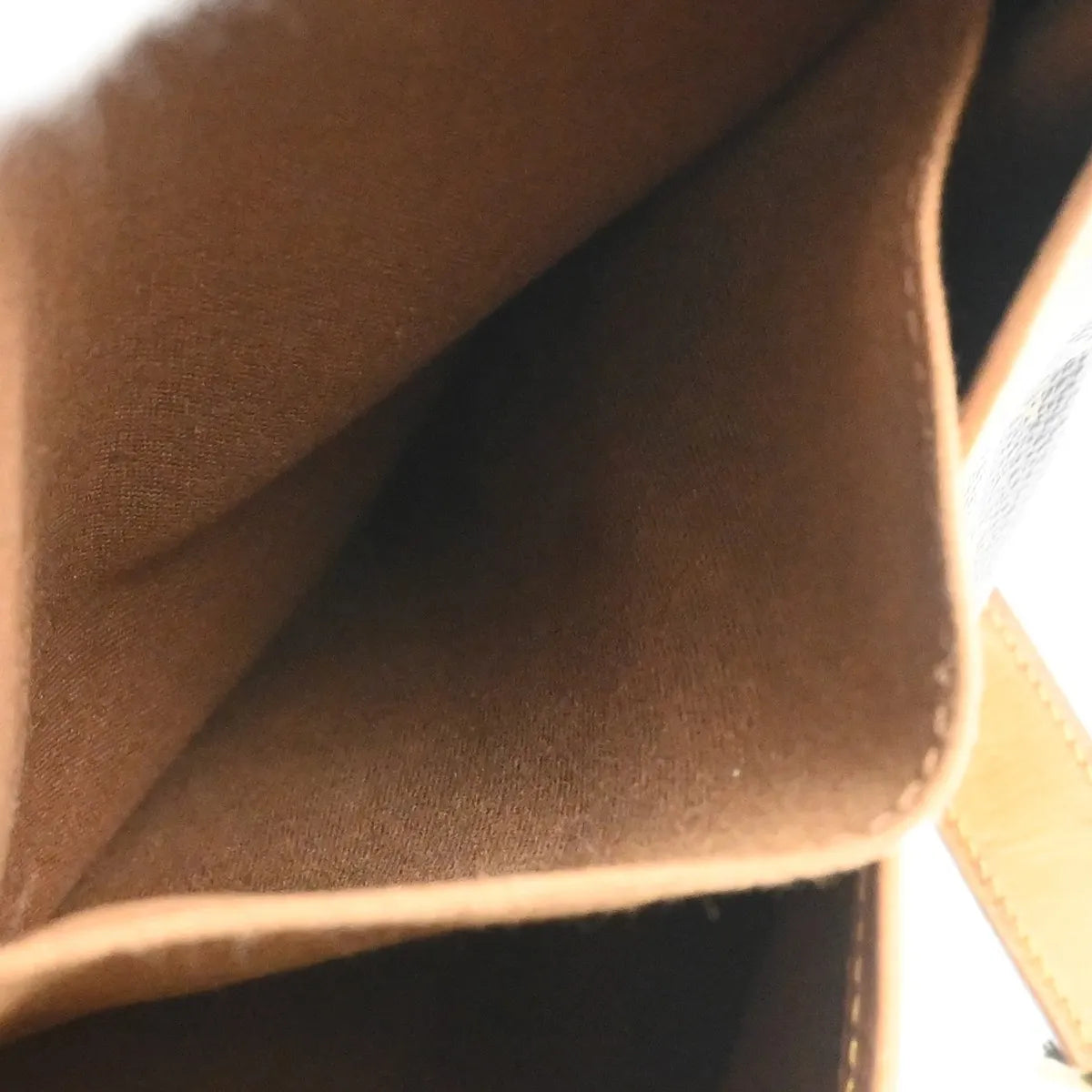 Louis Vuitton Saumur Handbag Monogram Canvas Brown Canvas Shoulder Bag Bag (Pre-Owned)