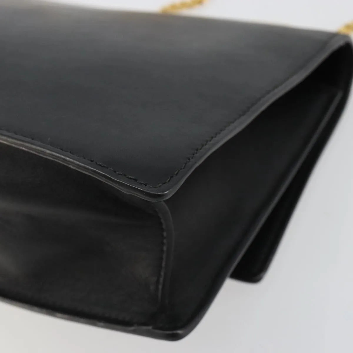 Versace Medusa Flap Chain Leather Black Leather Shoulder Bag Bag (Pre-Owned)