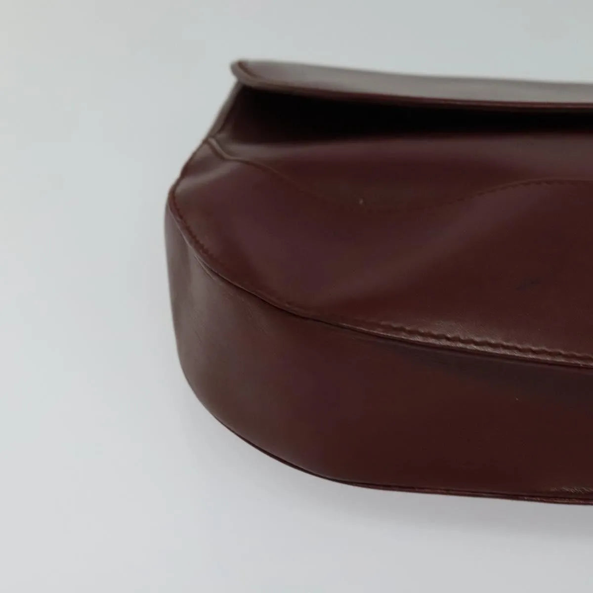 Cartier Must De Cartier Clutch Leather Burgundy Leather Clutche & Pouche Bag (Pre-Owned)