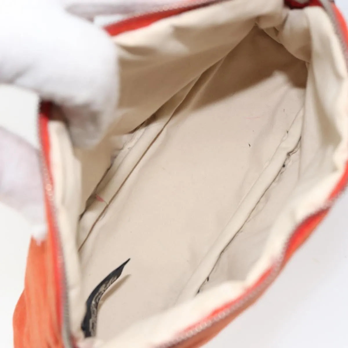 Hermes Bolide Canvas Orange Canvas Clutche & Pouche Bag (Pre-Owned)