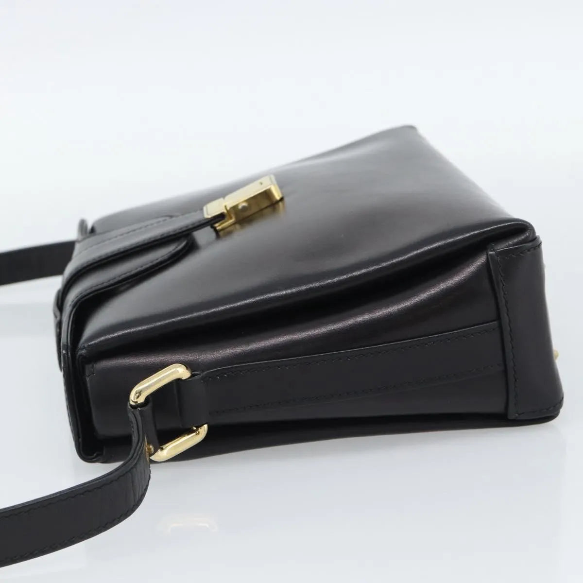 Gucci Vintage Leather Black Leather Shoulder Bag Bag (Pre-Owned)